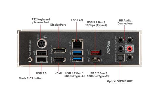 اتصالات مادربرد ام اس آی MSI MAG B550 TORPEDO