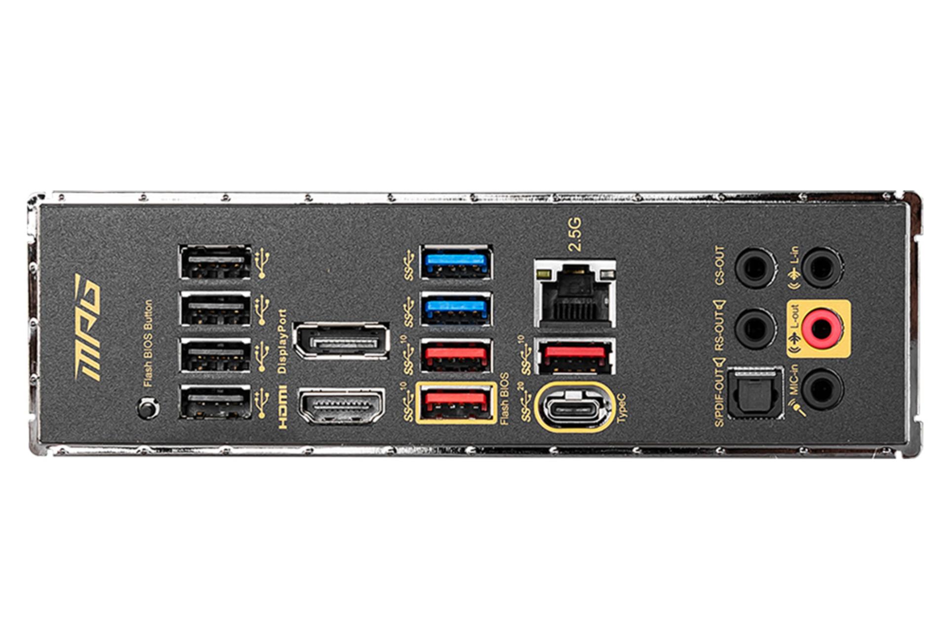 درگاه‌های مادربرد ام اس آی MSI MPG Z590 GAMING FORCE