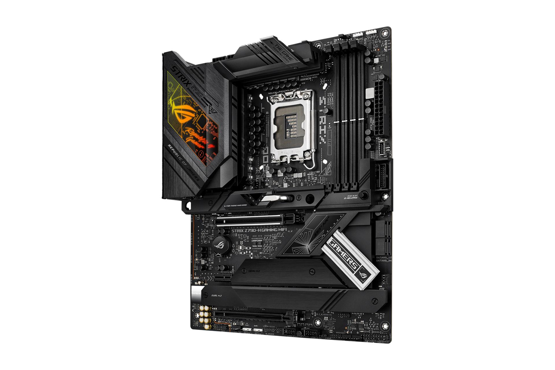 نمای کناری مادربرد ایسوس ASUS ROG STRIX Z790-H GAMING WIFI