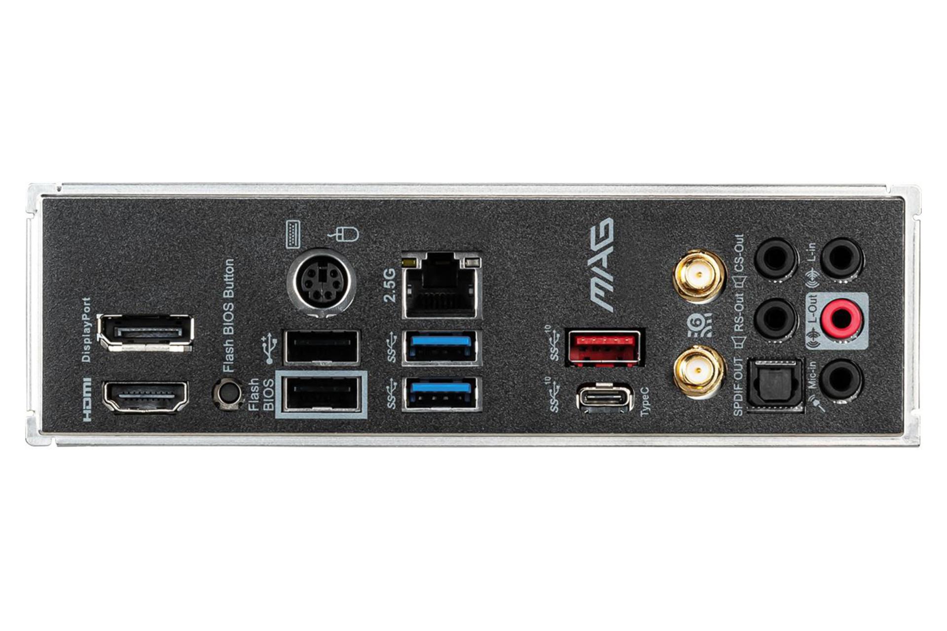 درگاه‌های مادربرد ام اس آی MSI MAG B550M MORTAR WIFI