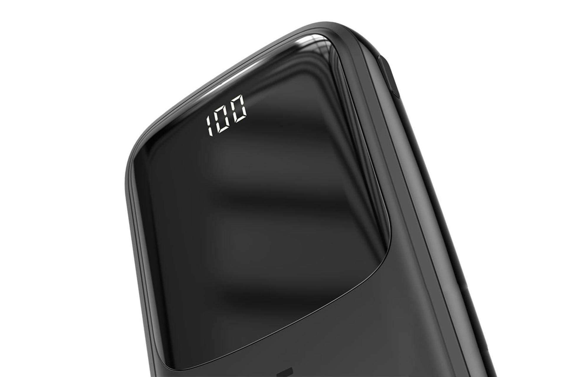 پاور بانک باسئوس Baseus Qpow Digital Display PPQD 10000mAh با ظرفیت 10000 میلی‌آمپر ساعت مشکی