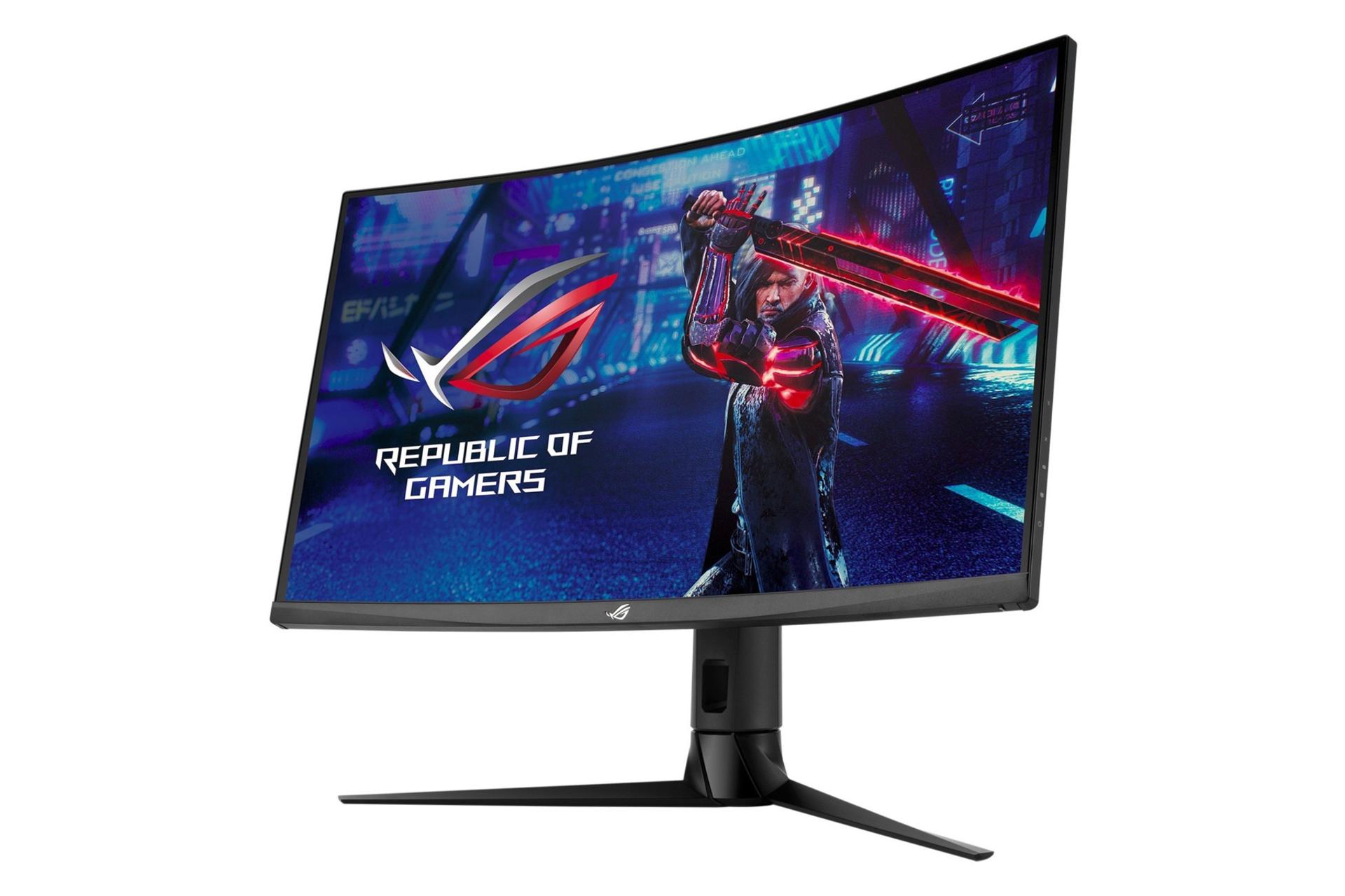 نمای راست مانیتور ایسوس 31.5 اینچ مدل RoG Strix XG32VC