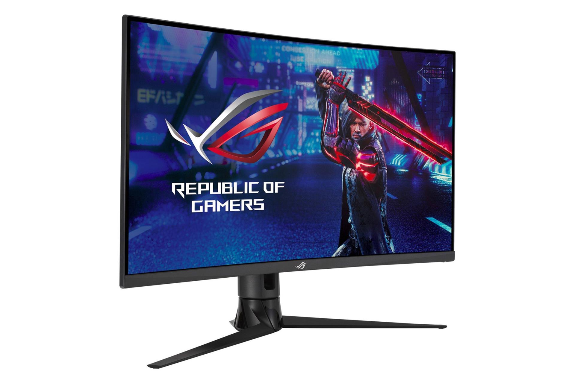 نمای چپ مانیتور ایسوس 31.5 اینچ مدل RoG Strix XG32VC