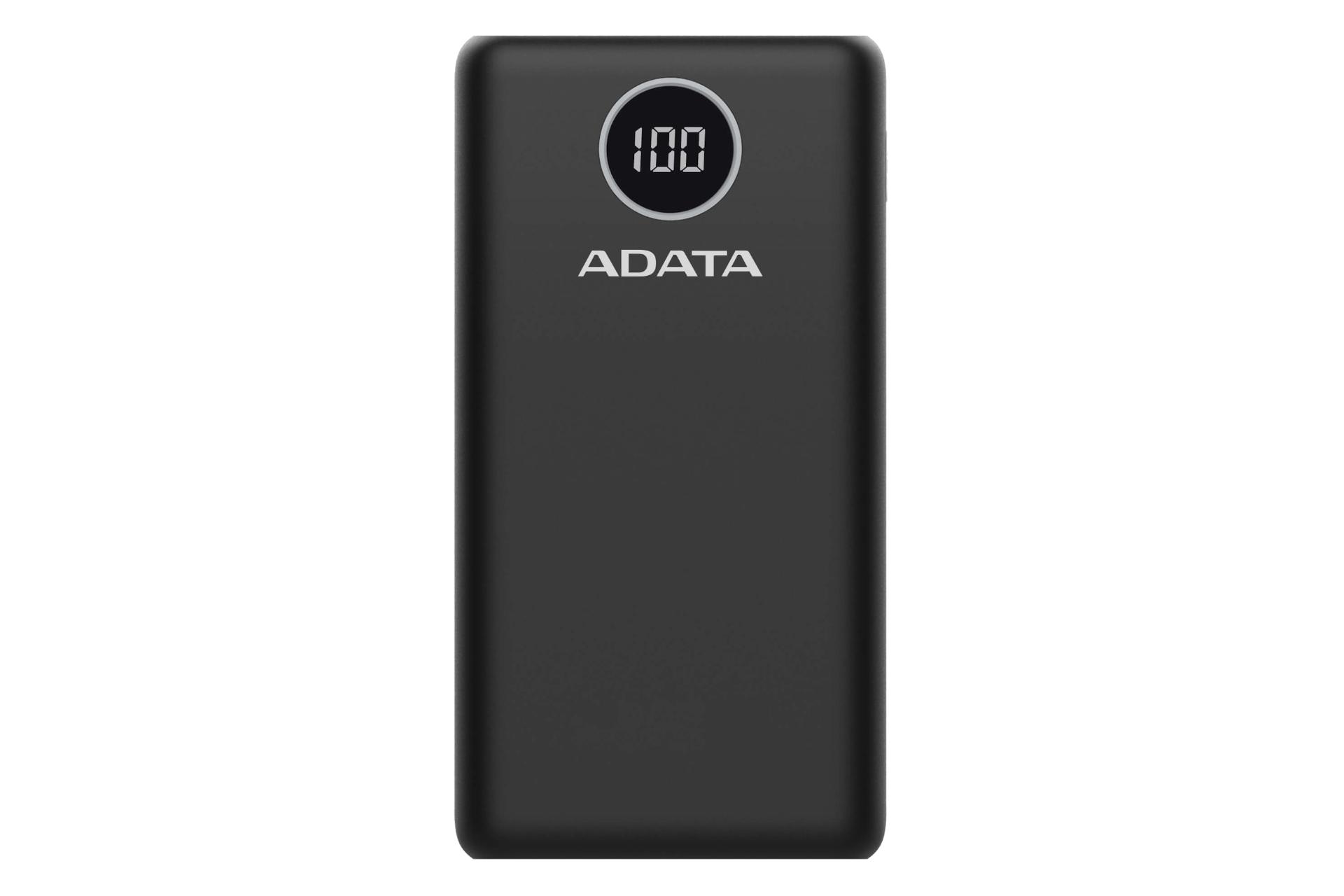 پاور بانک ای دیتا ADATA P20000QCD 20000mAh با ظرفیت 20000 میلی‌آمپر ساعت مشکی