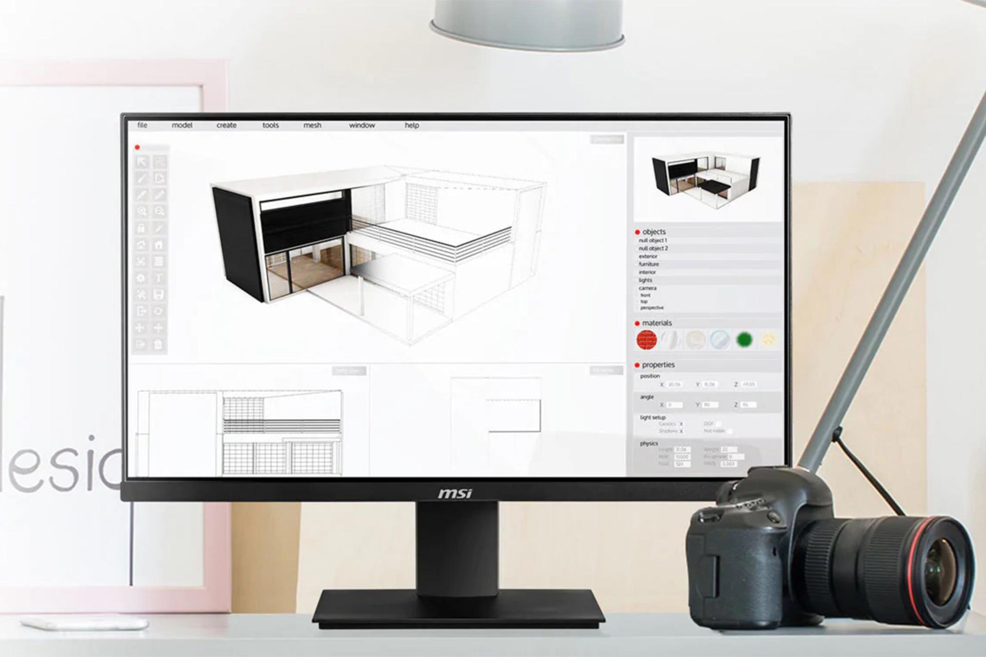 مانیتور MSI PRO MP241  نمای جلو/ ام اس آی 24 اینچ مدل PRO MP241