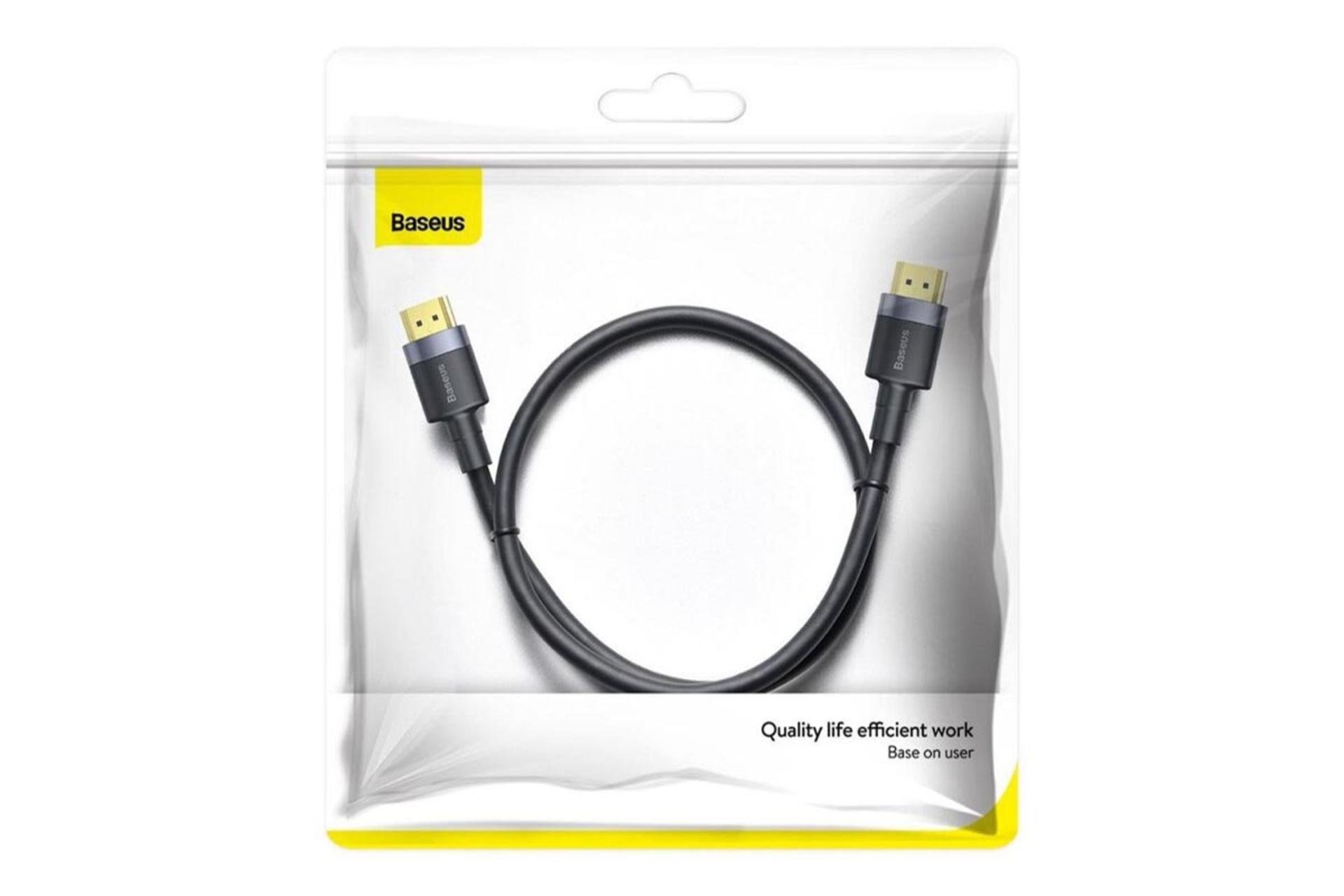 مرجع متخصصين ايران كابل HDMI باسئوس CADKLF-F01 4K 60Hz نسخه 2.0 با طول 2 متر نماي جعبه