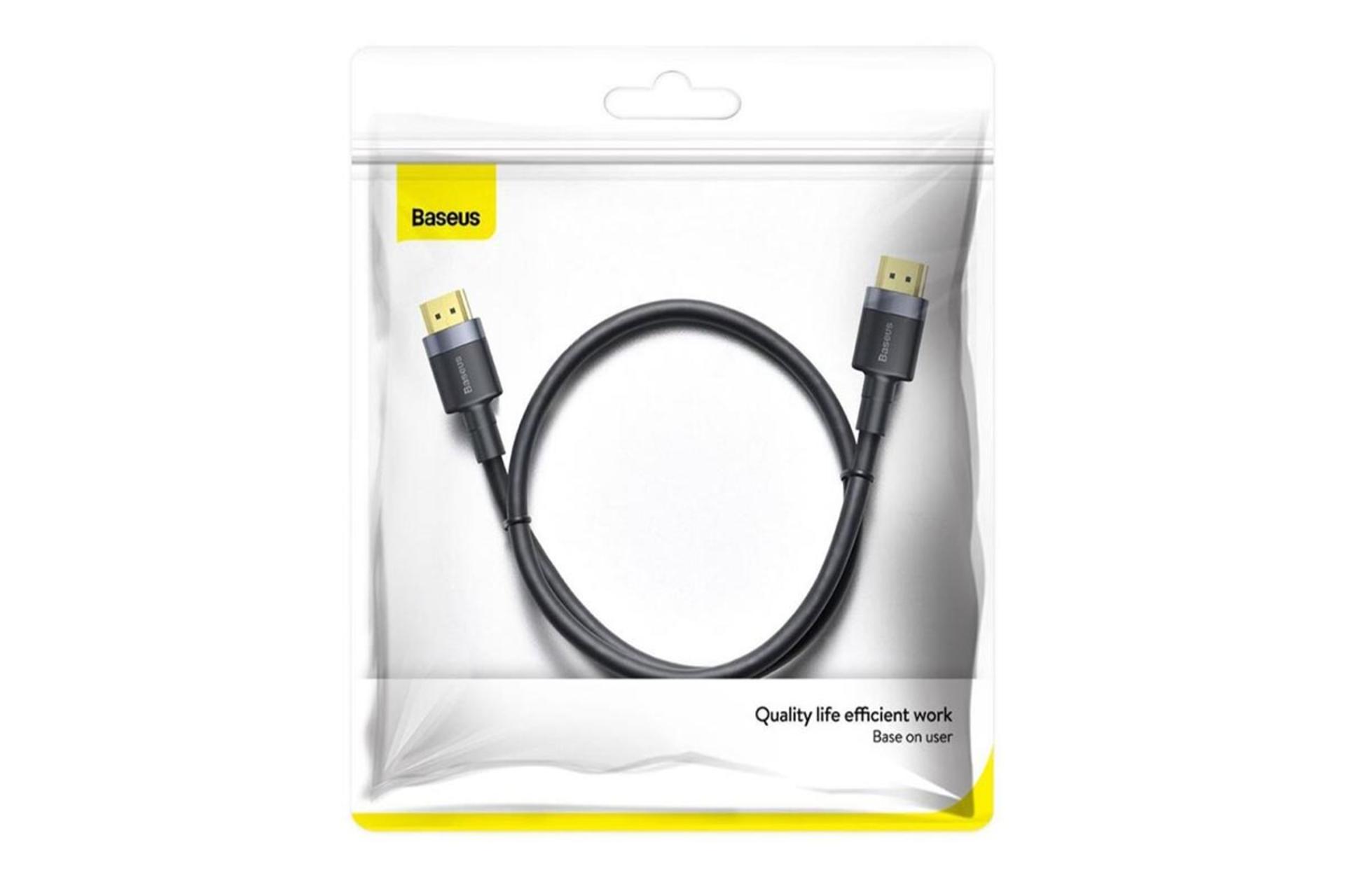 کابل HDMI باسئوس CADKLF-E01 4K 60Hz نسخه 2.0 با طول 1 متر نمای جعبه
