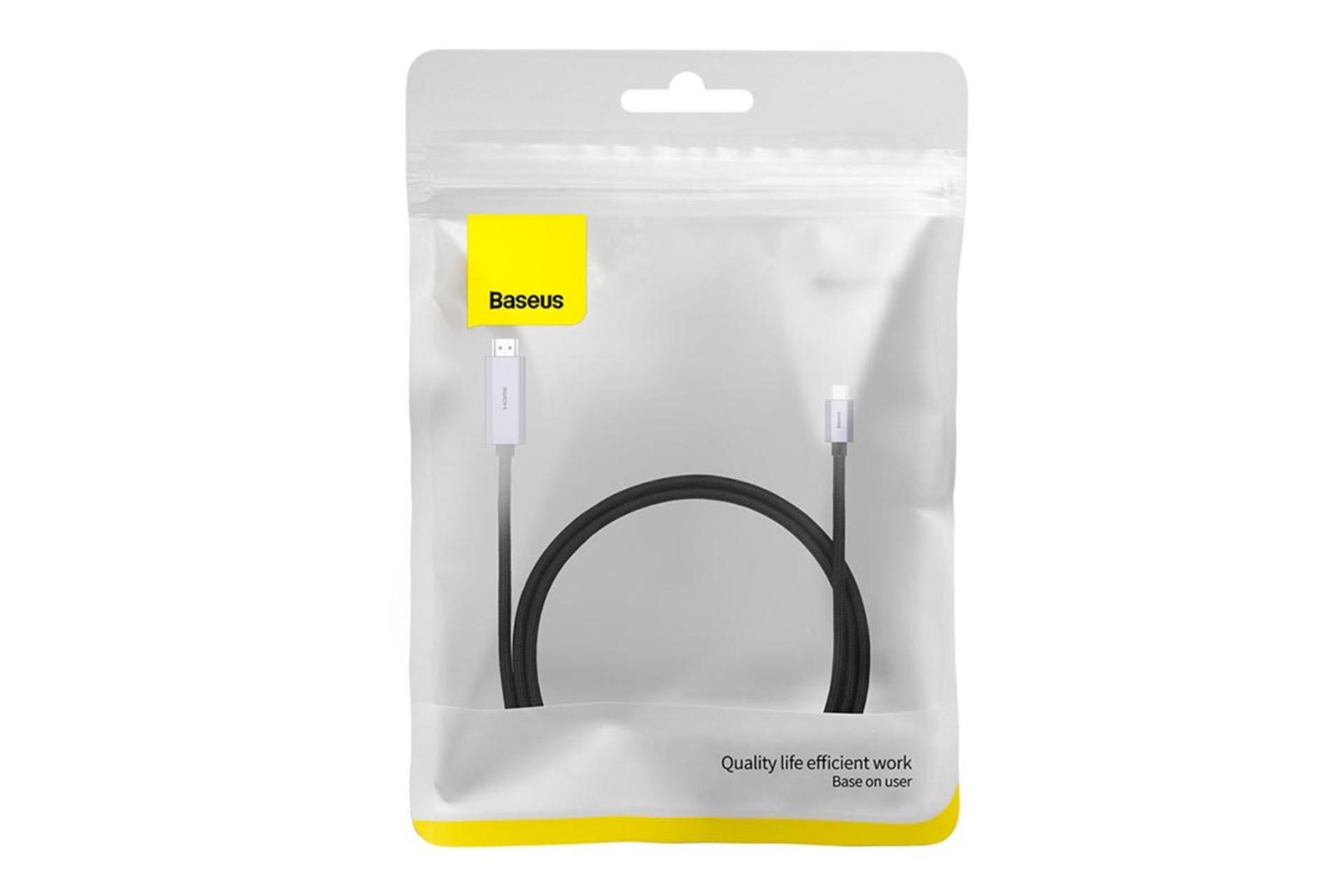 کابل HDMI باسئوس WKGQ010101 4K 60Hz نسخه 2.0 با طول 2 متر نمای جعبه