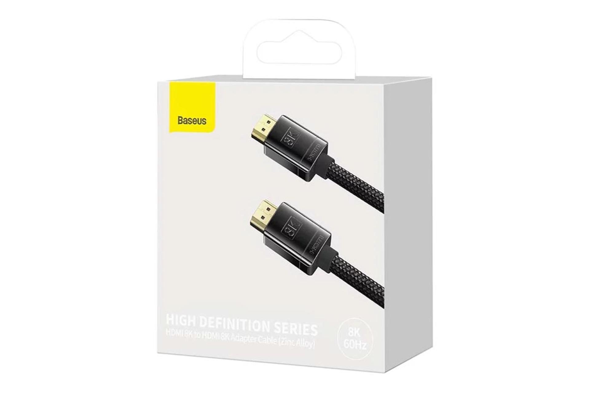 مرجع متخصصين ايران كابل HDMI باسئوس WKGQ000201 8K 60Hz نسخه 2.1 با طول 3 متر نماي جعبه