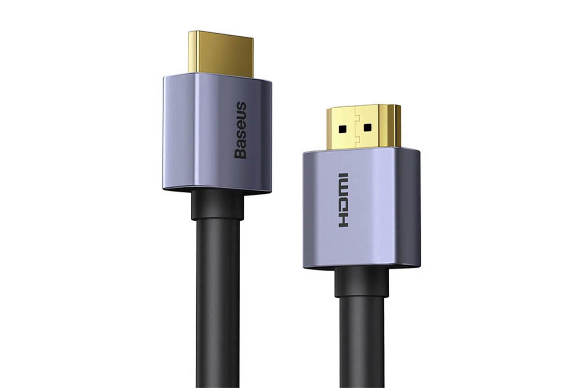 کابل HDMI باسئوس 4K 60Hz WKGQ020301 نسخه 2.0 با طول 3 متر baseus-hdmi-wkgq020301-20-4k-60hz-3m نمای کانکتور