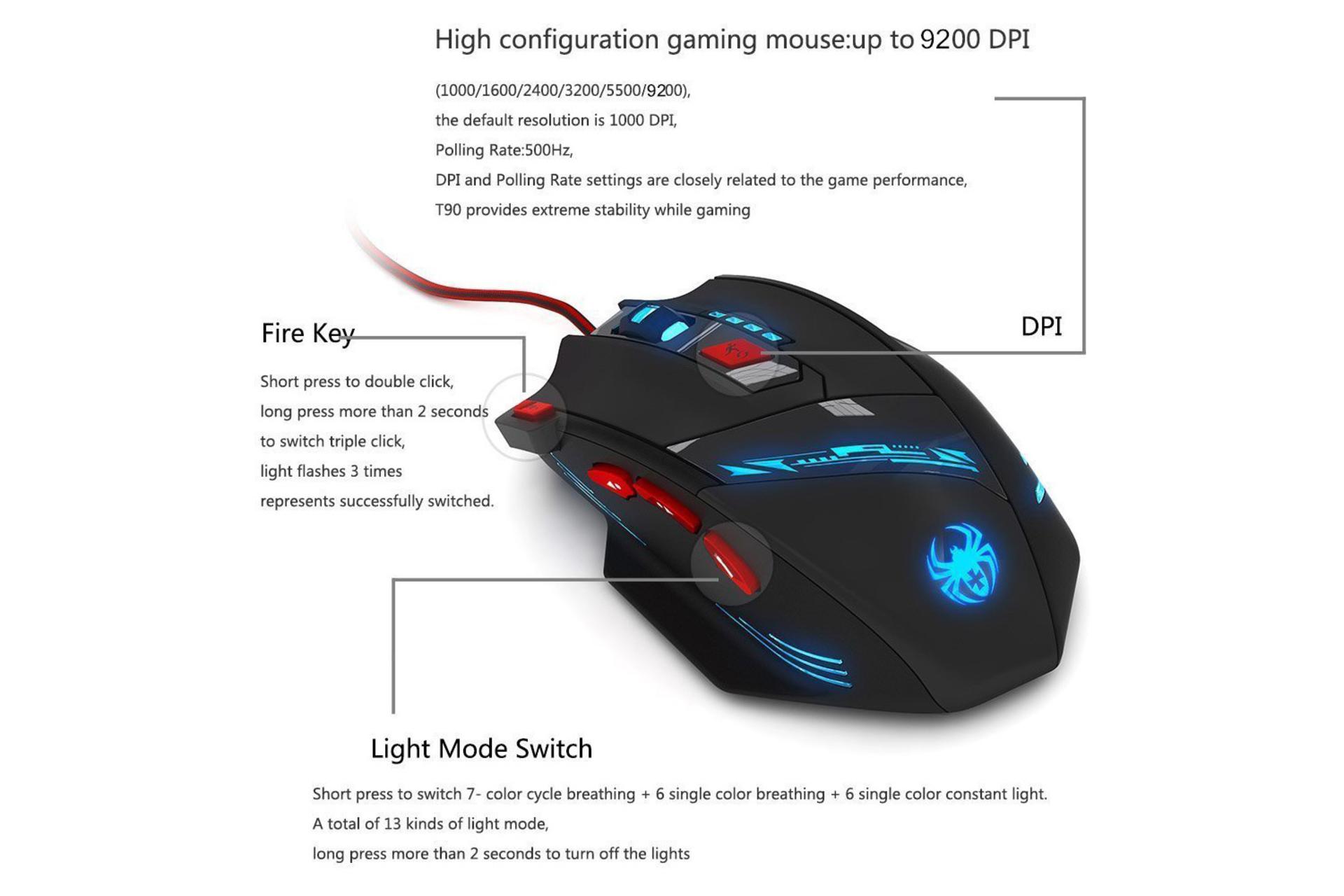 کلیدهای ماوس زیلوتس T-90