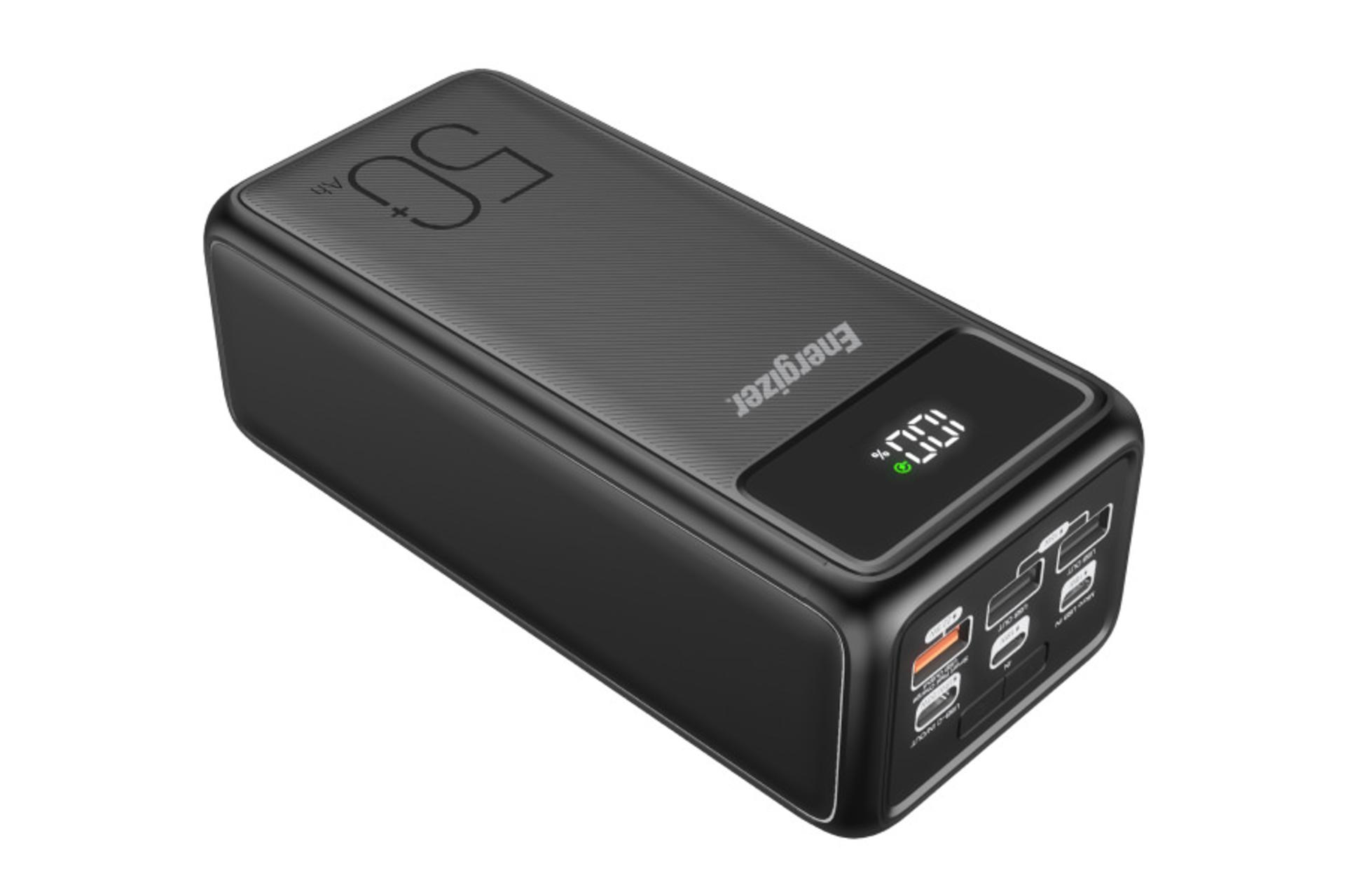 نیمرخ چپ پاور بانک انرجایزر UE50000PQ با ظرفیت 50000 میلی‌آمپرساعت