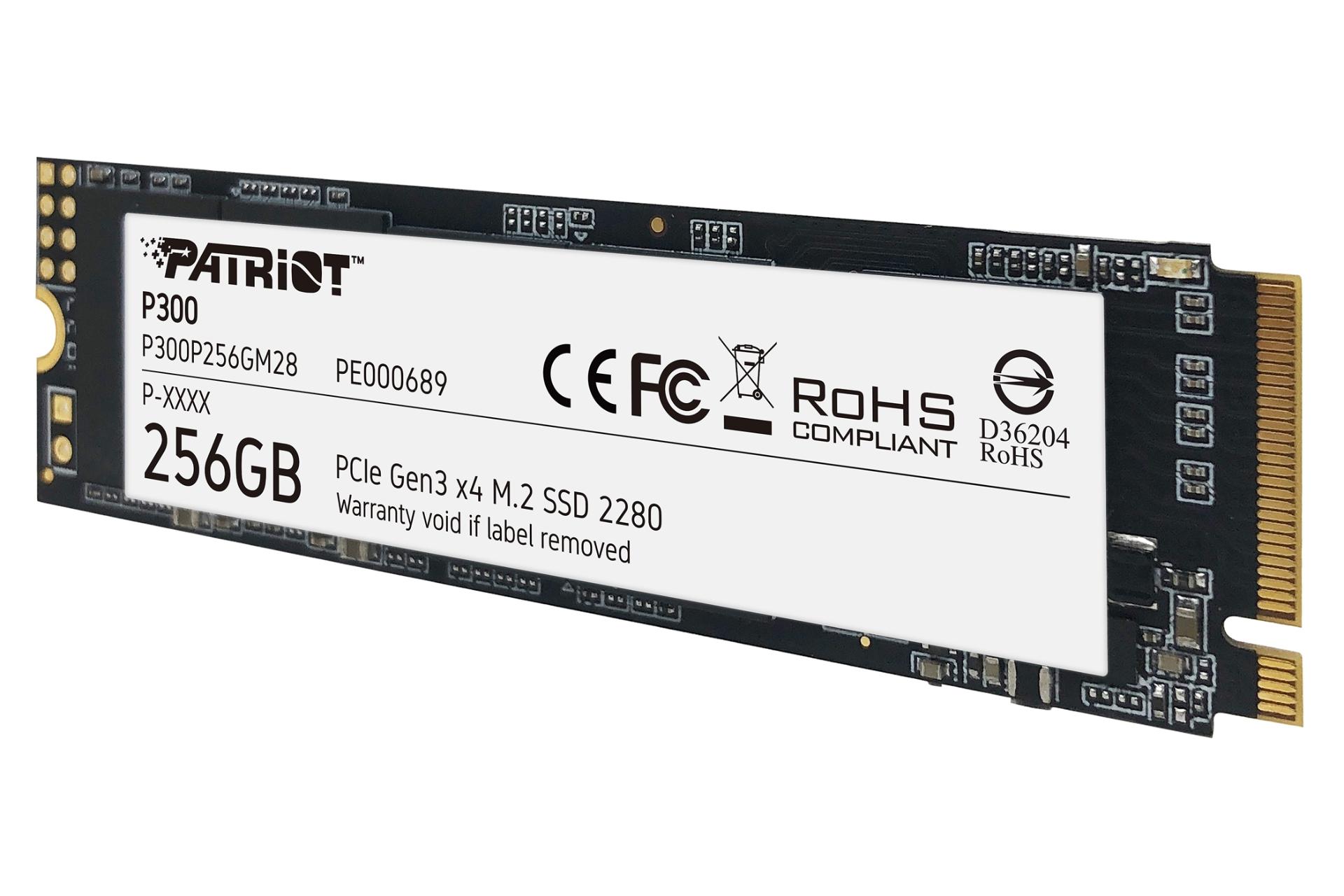 نمای راست SSD پتریوت Patriot P300 NVMe M.2 256GB ظرفیت 256 گیگابایت