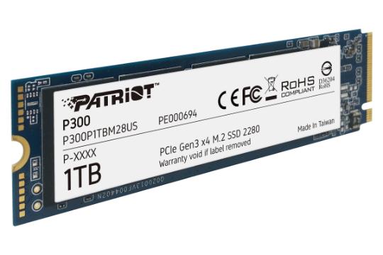 نمای چپ SSD پتریوت Patriot P300 NVMe M.2 1TB ظرفیت 1 ترابایت
