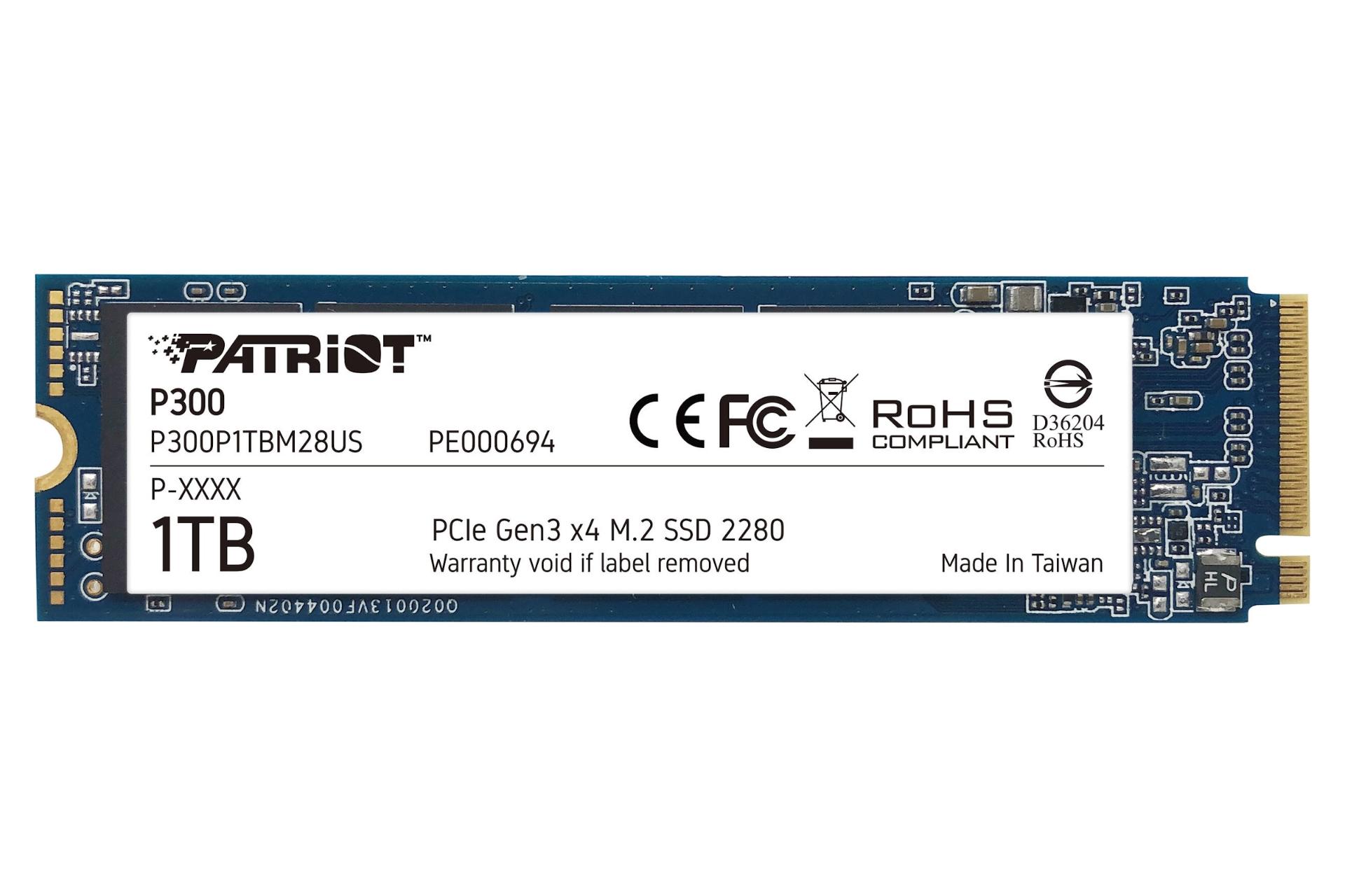 مرجع متخصصين ايران SSD پتريوت Patriot P300 NVMe M.2 1TB ظرفيت 1 ترابايت