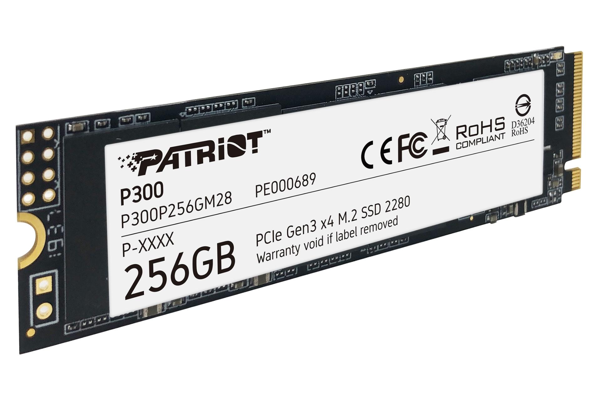 نمای چپ SSD پتریوت Patriot P300 NVMe M.2 256GB ظرفیت 256 گیگابایت