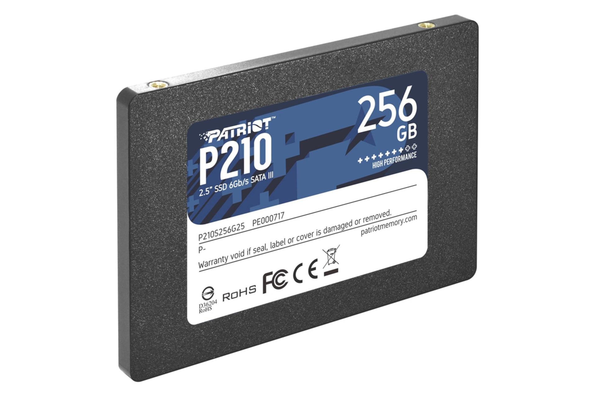 نمای چپ SSD پاتریوت P210 SATA 2.5 Inch ظرفیت 256 گیگابایت