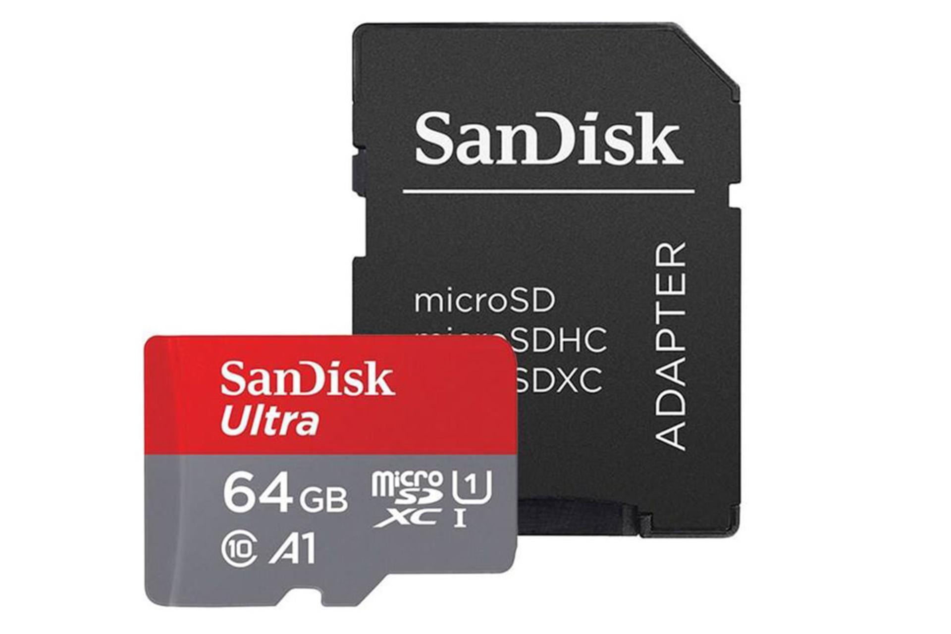 مرجع متخصصين ايران SanDisk Ultra A1 microSDXC Class 10 UHS-I U1 64GB