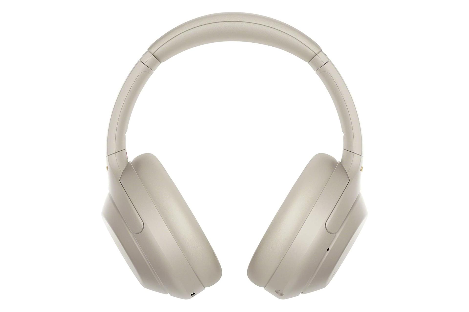 نمای روبرو هدفون بی سیم سونی Sony WH-1000XM4 نقره‌ای