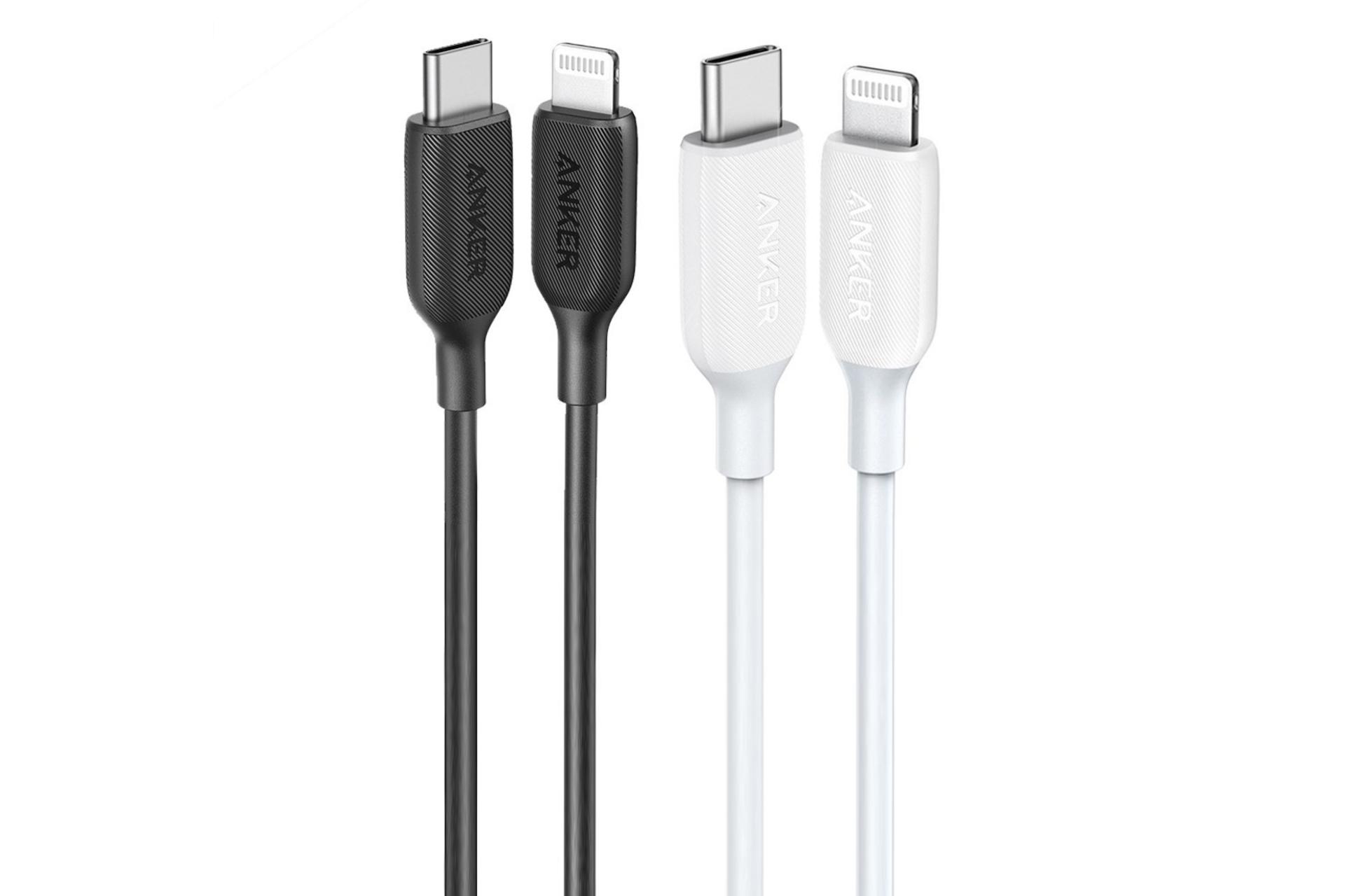 رنگ بندی کابل شارژ USB انکر Type-C به Lightning مدل A8833 PowerLine III با طول 1.8 متر