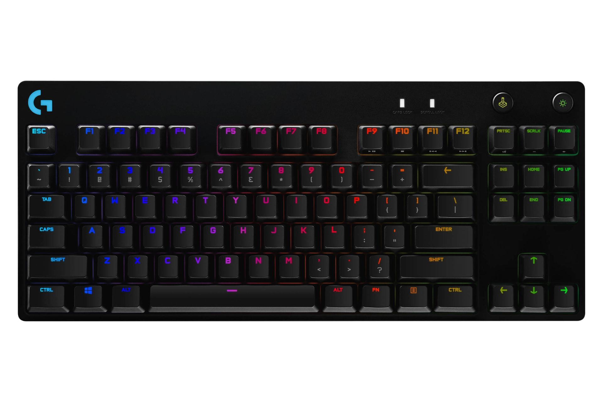 نمای روبرو کیبورد لاجیتک Logitech G PRO Keyboard