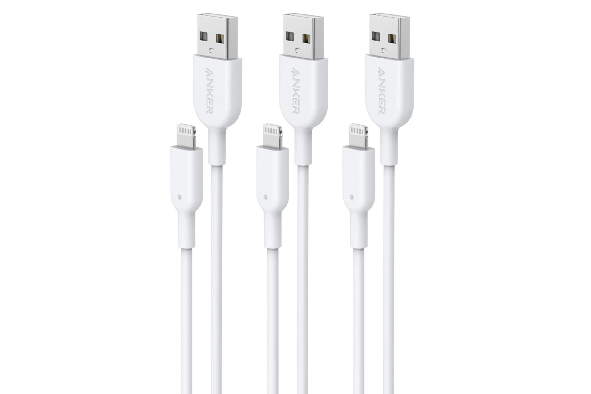 کانکتور کابل شارژ USB انکر USB به Lightning مدل A8432 PowerLine II با طول 0.9 متر