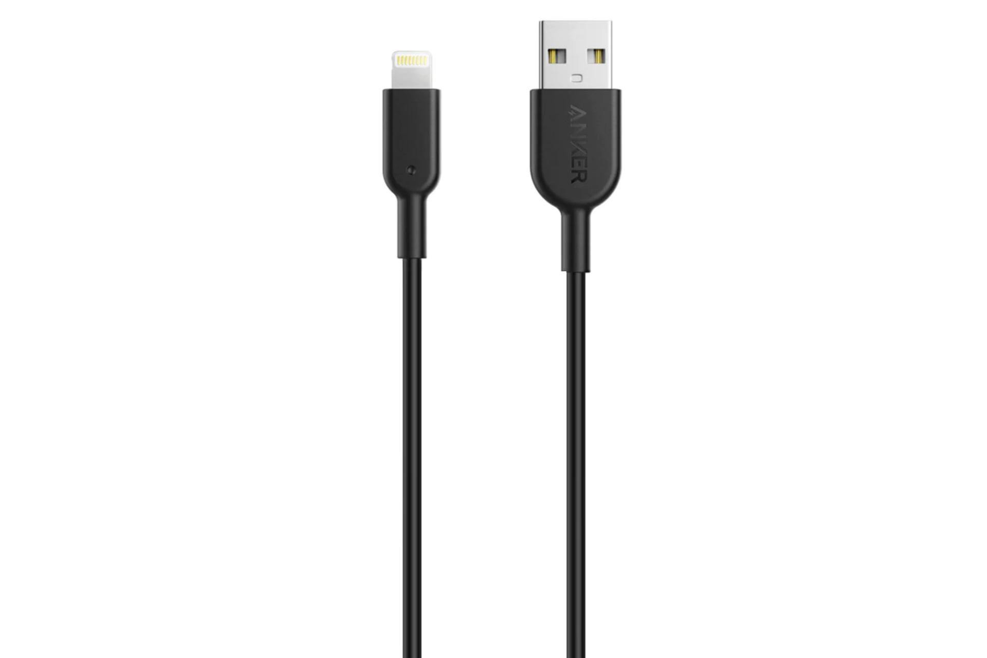 کابل شارژ USB انکر USB به Lightning مدل A8433 PowerLine II با طول 1.8 متر مشکی