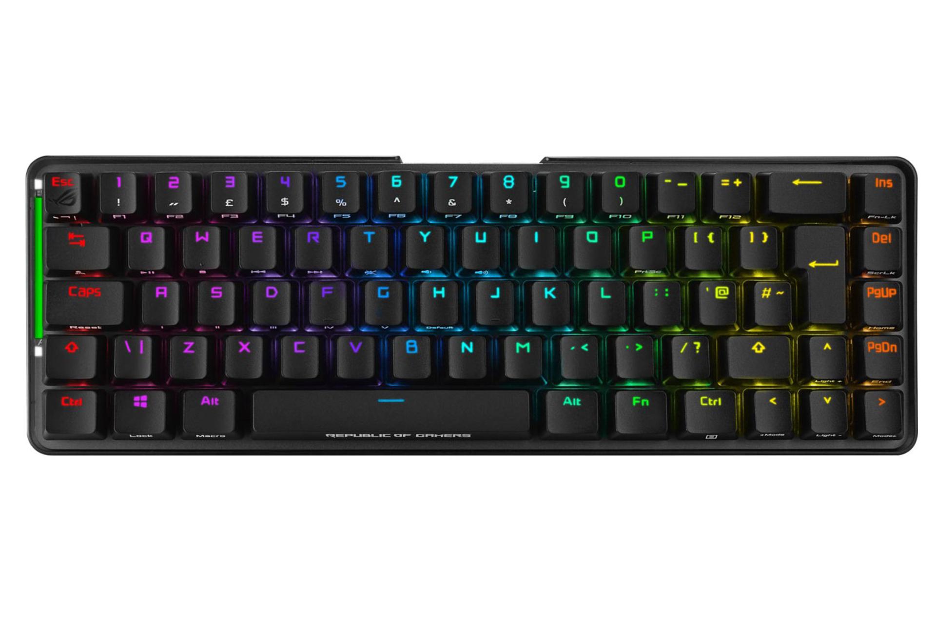 نمای روبرو کیبورد ایسوس ROG Falchion