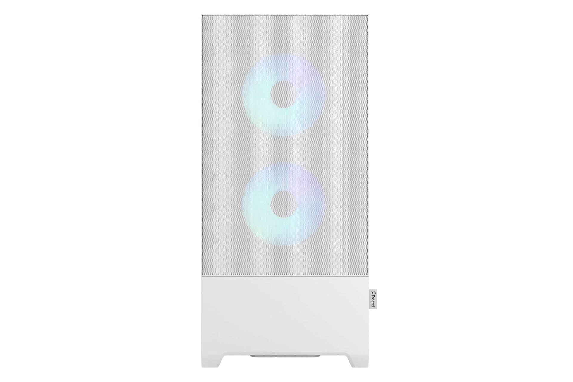 کیس کامپیوتر فرکتال دیزاین Pop Air RGB White TG Clear نمای جلو