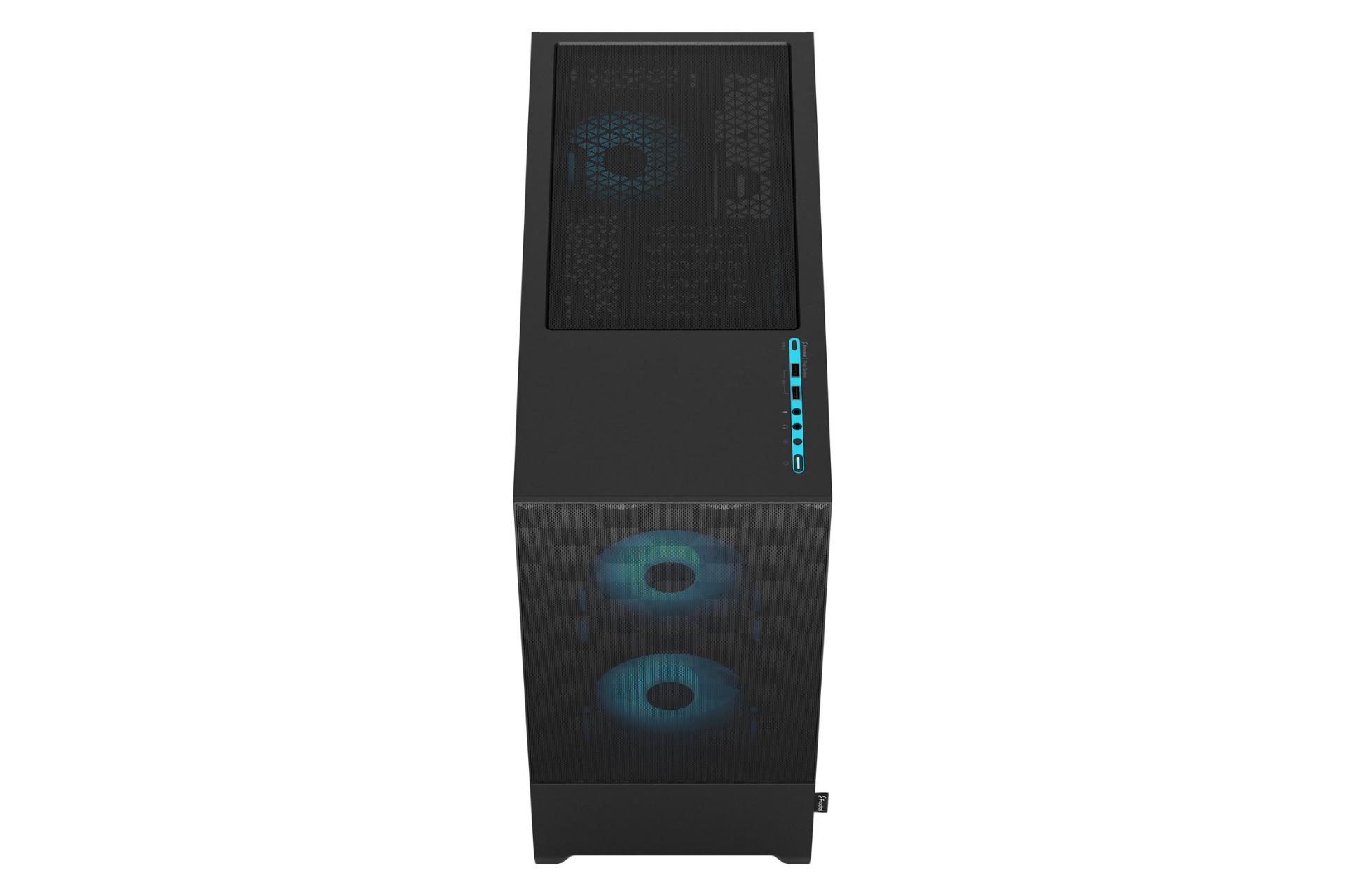 کیس کامپیوتر فرکتال دیزاین Pop Air RGB Cyan Core نمای بالا
