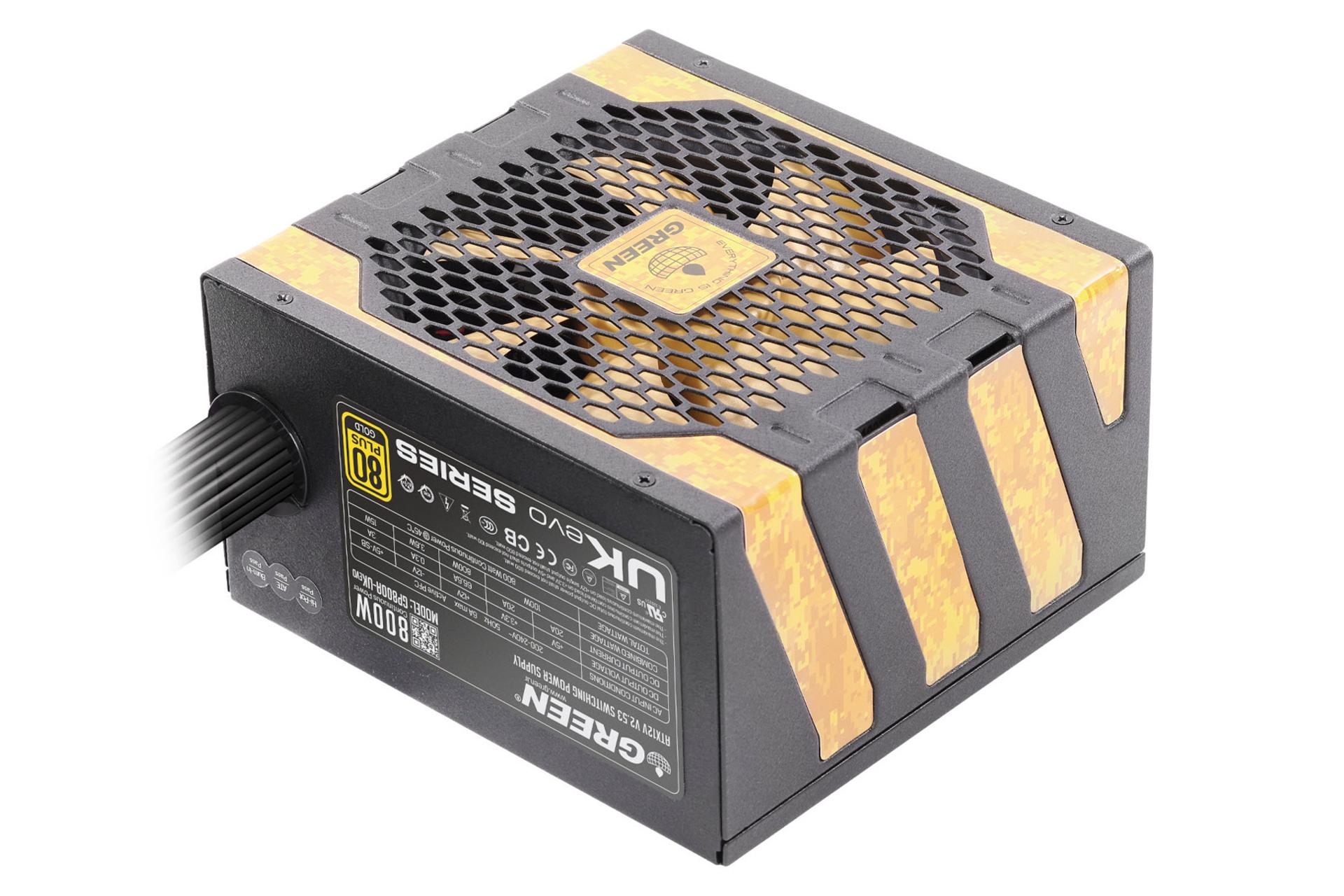 توان پاور کامپیوتر گرین GREEN GP800A-UK EVO با توان 800 وات