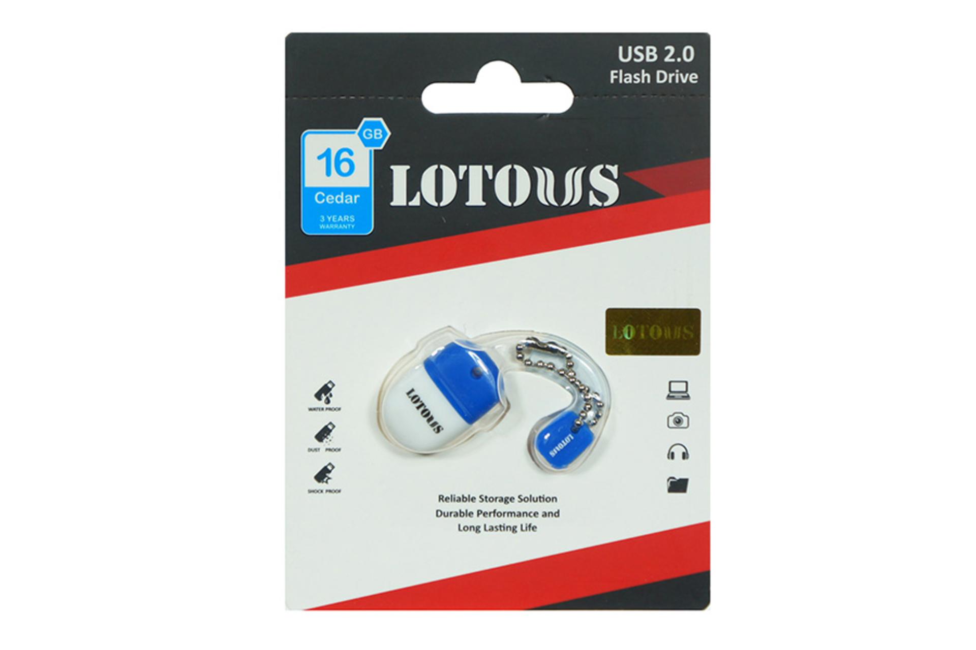 بسته‌بندی فلش مموری لوتوس Lotous Cedar 16GB