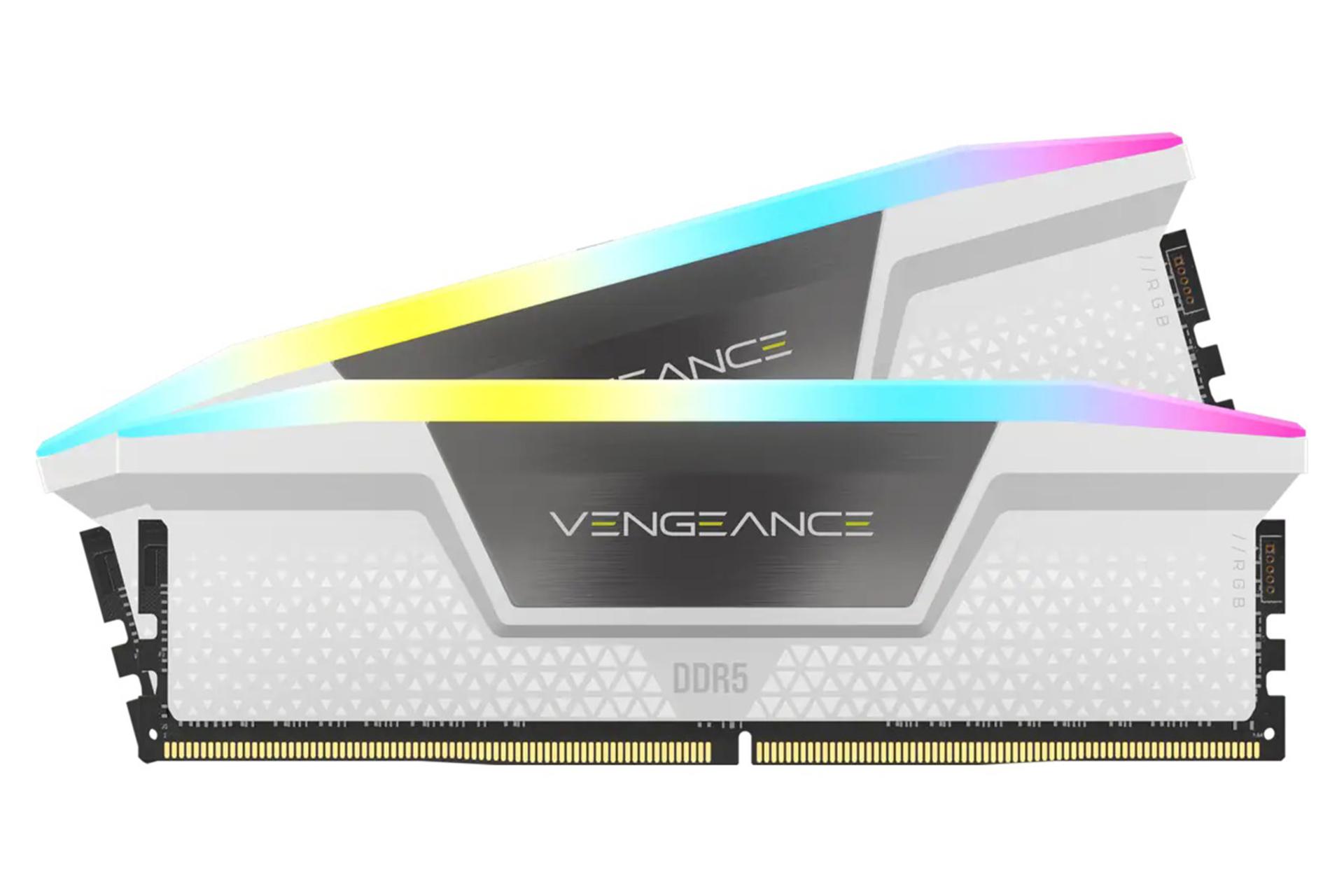 رنگ سفید رم کورسیر Corsair VENGEANCE RGB 32GB (2x16) DDR5-6000 CL36