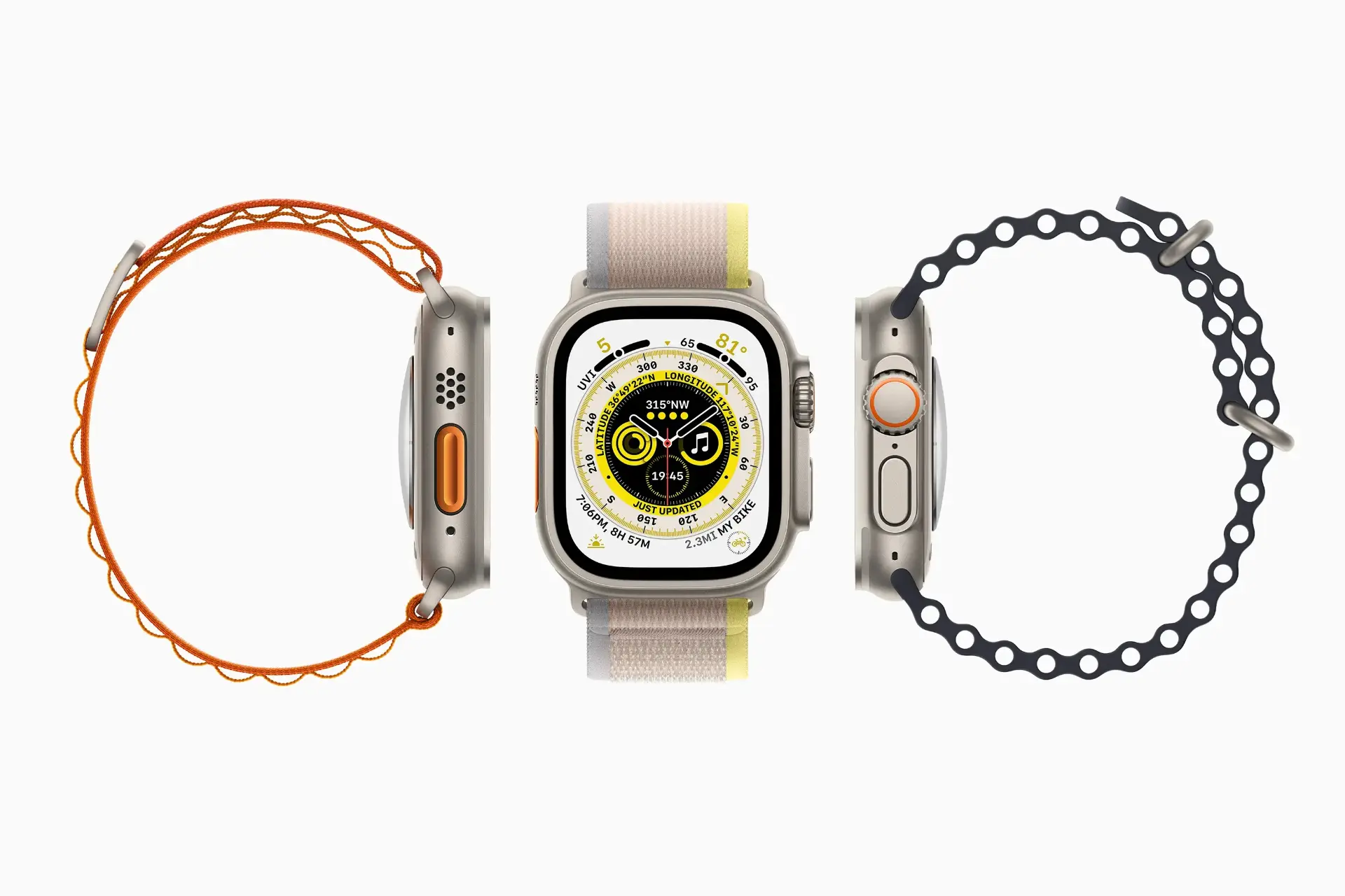 نمای کناری ساعت هوشمند اپل واچ Apple Watch Ultra 2
