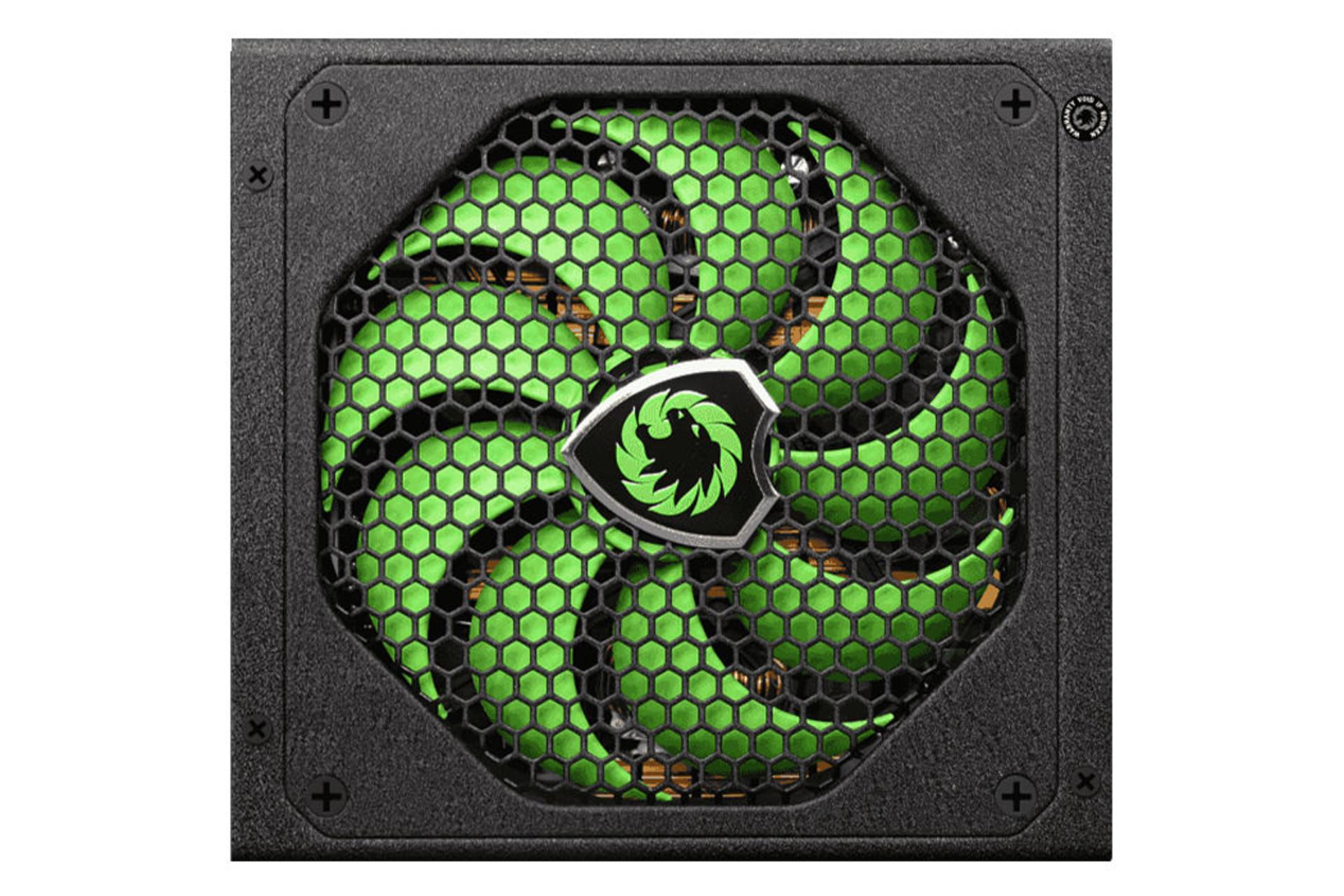 پاور کامپیوتر گیم مکس GM-700 با توان 700 وات نمای فن