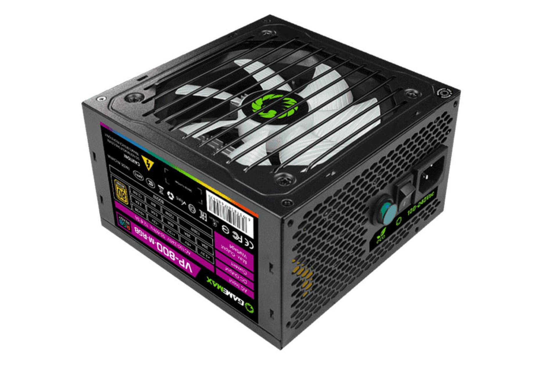 پاور کامپیوتر گیم مکس VP-800-RGB-M با توان 800 وات