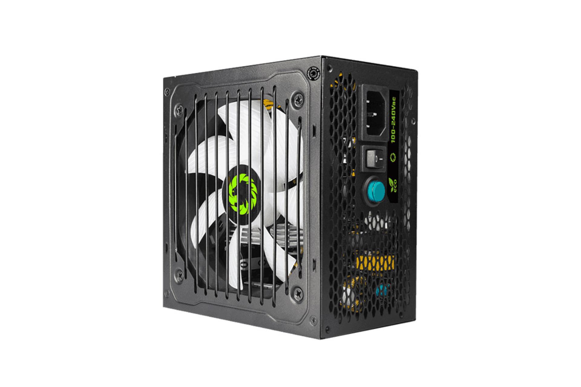 پاور کامپیوتر گیم مکس VP-800-RGB با توان 800 وات نمای ایستاده