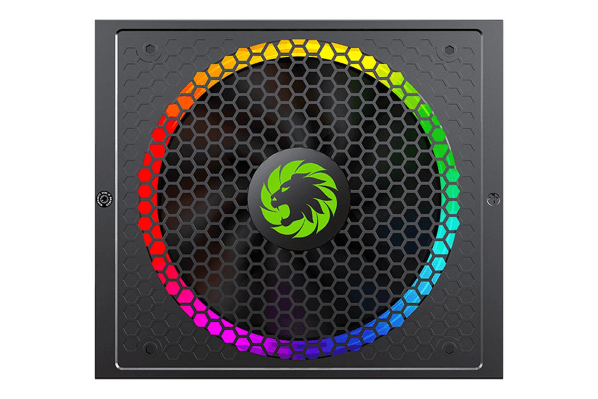 نمای فن پاور کامپیوتر گیم مکس RGB750 Rainbow با توان 750 وات