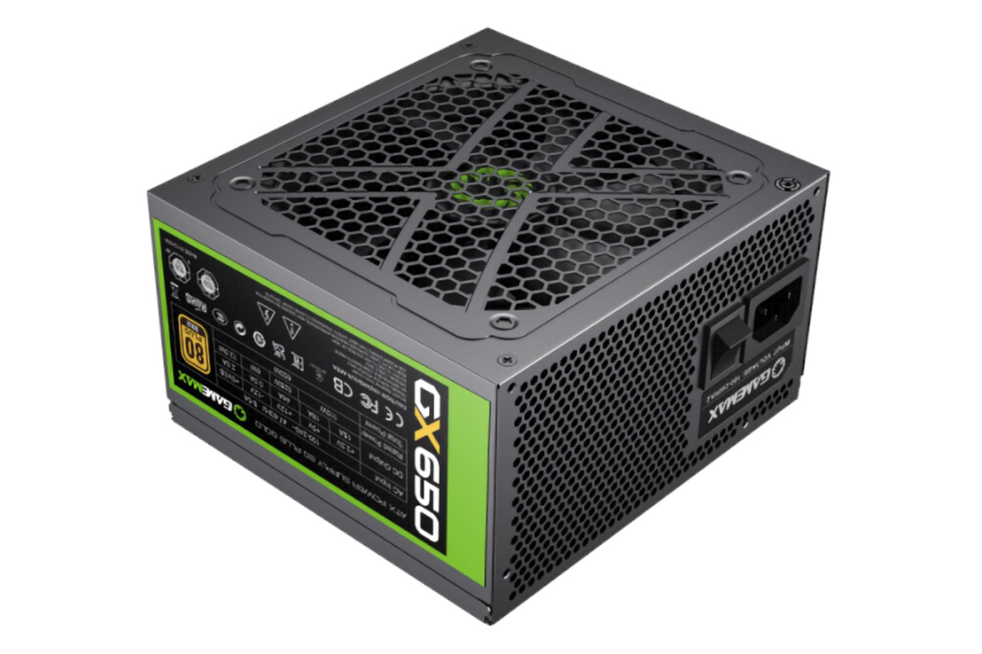 کلید پاور پاور کامپیوتر گیم مکس GX-650 Modular با توان 650 وات