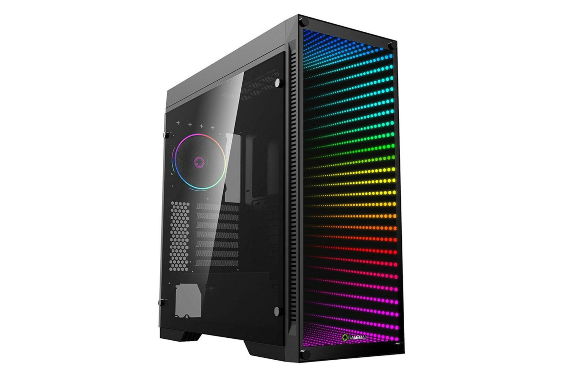 نمای نیم رخ جلو و سمت چپ کیس کامپیوتر گیم مکس Abyss TR