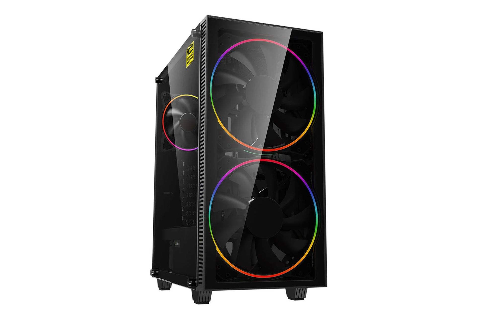 نمای نیم رخ جلو و سمت چپ کیس کامپیوتر گیم مکس Black Hole