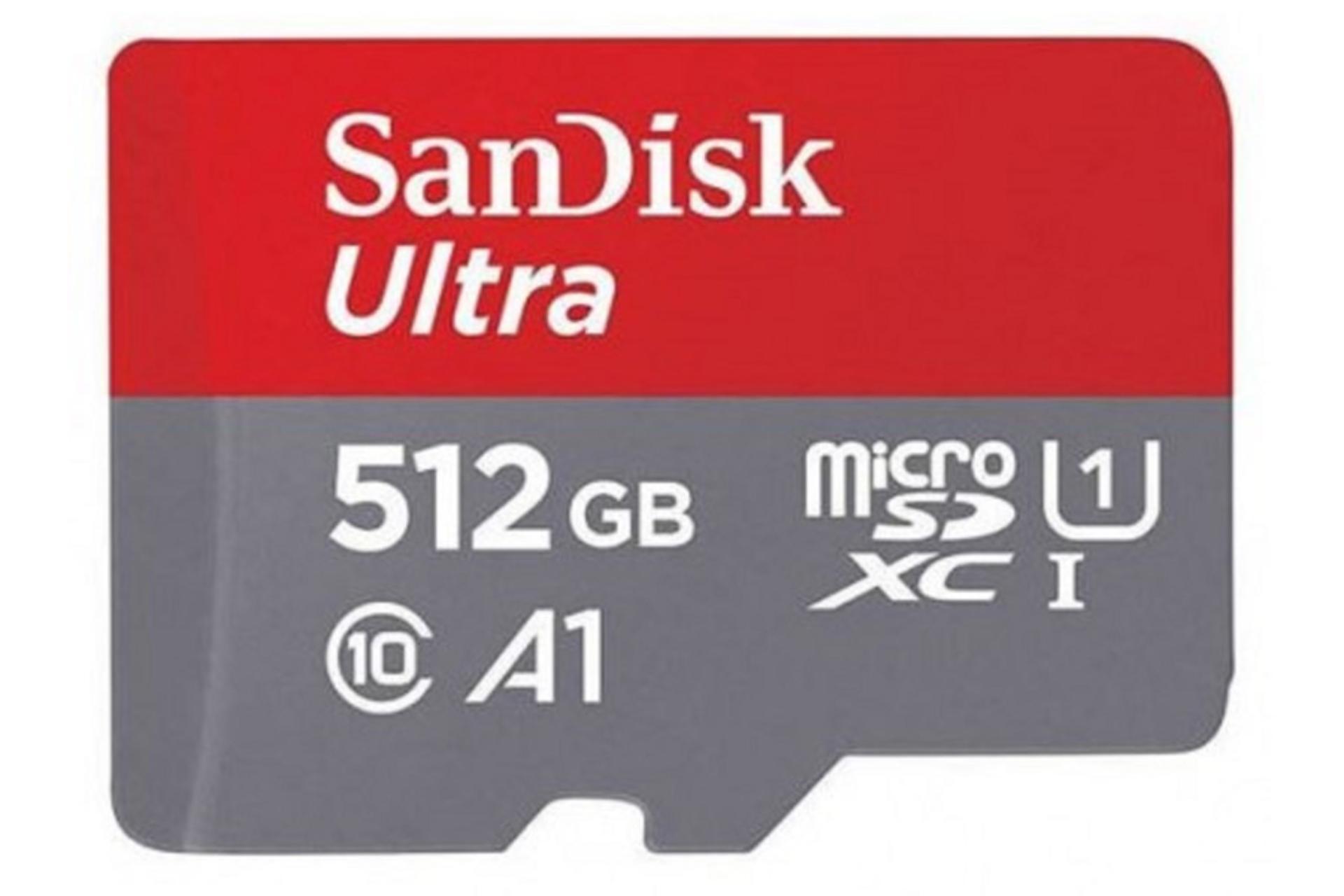 کارت حافظه سن دیسک microSDXC با ظرفیت 512 گیگابایت مدل Ultra A1 کلاس 10