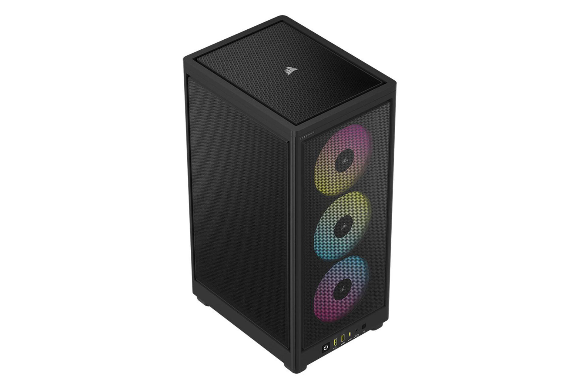 کیس کامپیوتر کورسیر 2000D RGB AIRFLOW Mini-ITX PC Case - Black نمای بالا