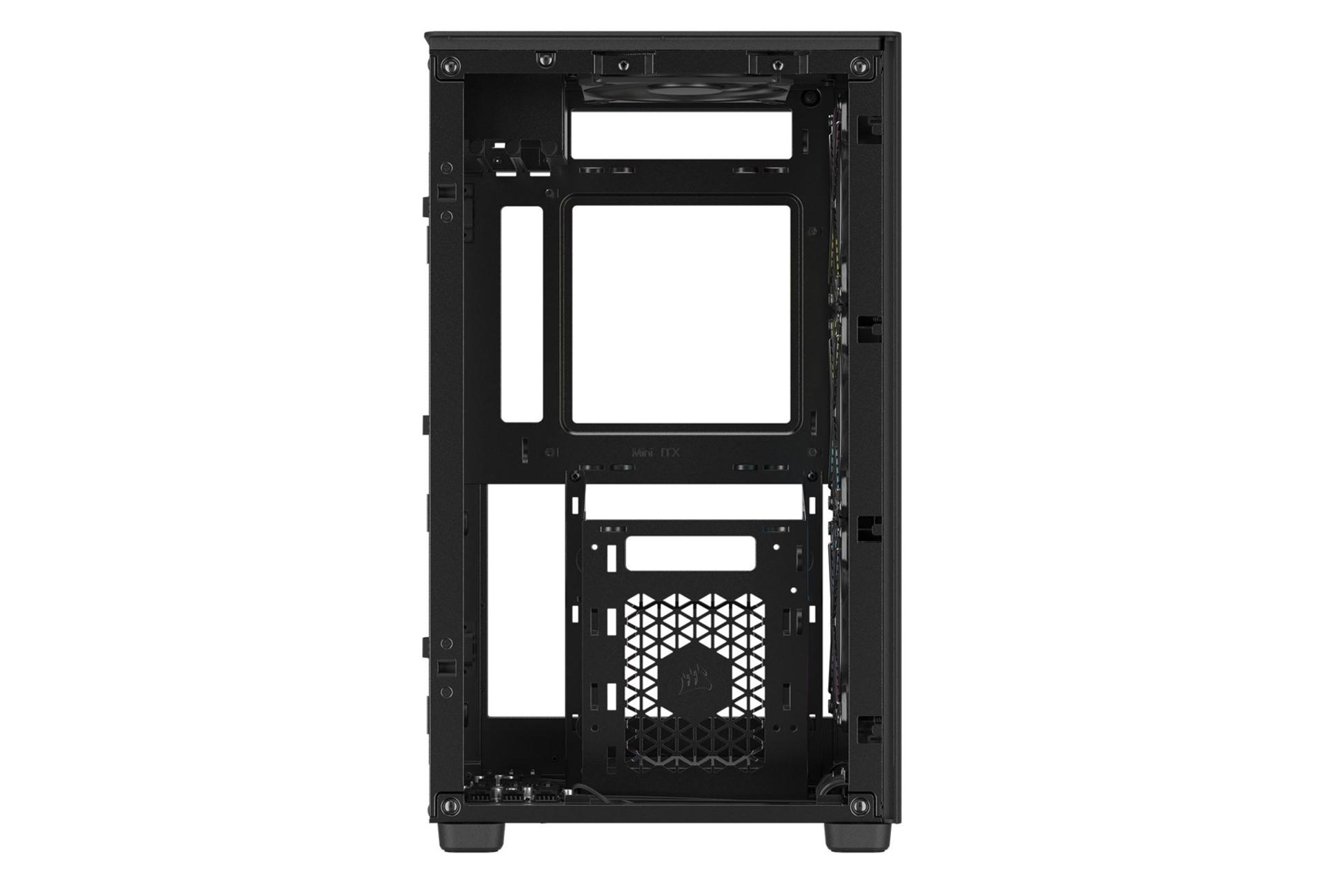 کیس کامپیوتر کورسیر 2000D RGB AIRFLOW Mini-ITX PC Case - Black نمای پشت