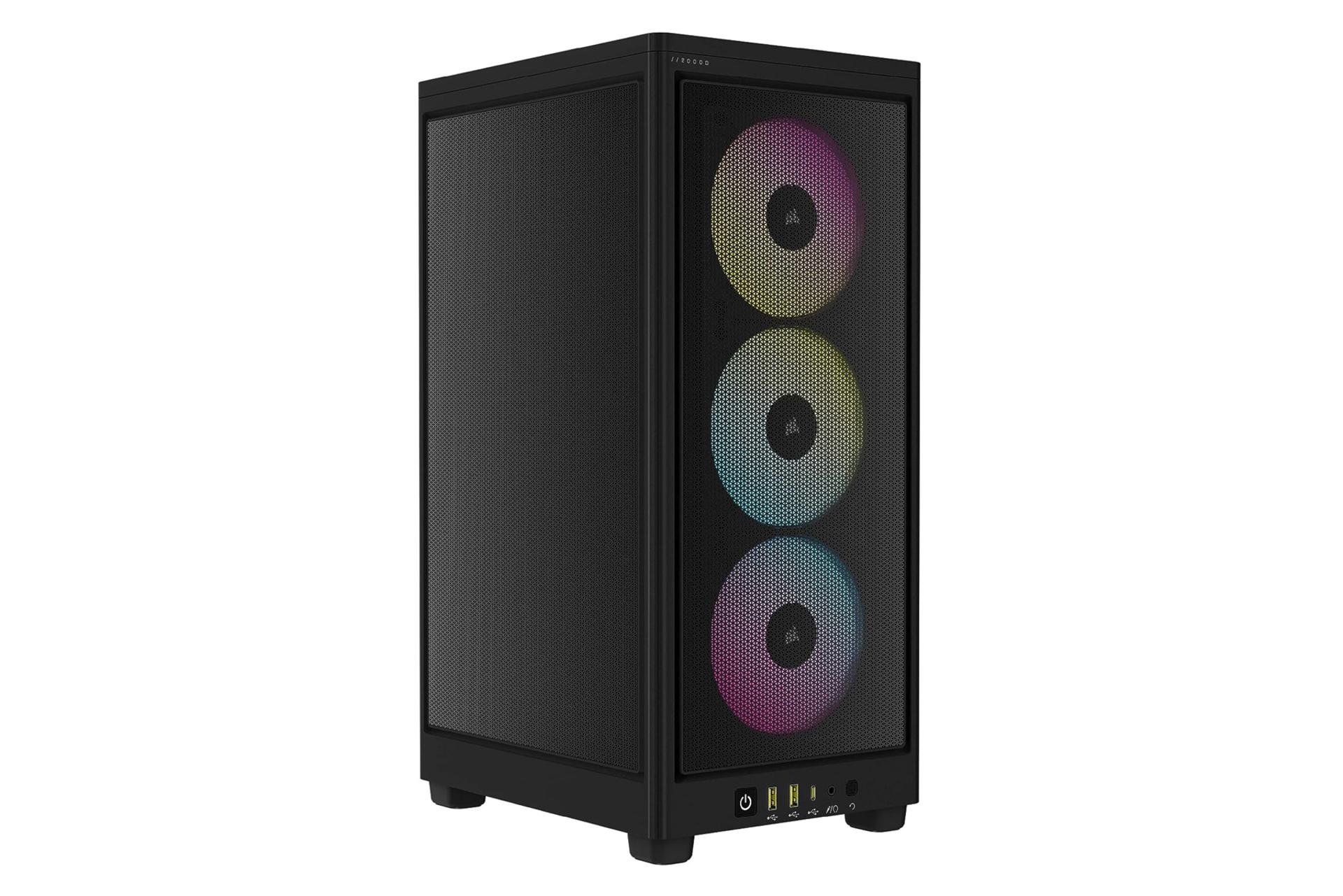 ابعاد کیس کامپیوتر کورسیر 2000D RGB AIRFLOW Mini-ITX PC Case - Black