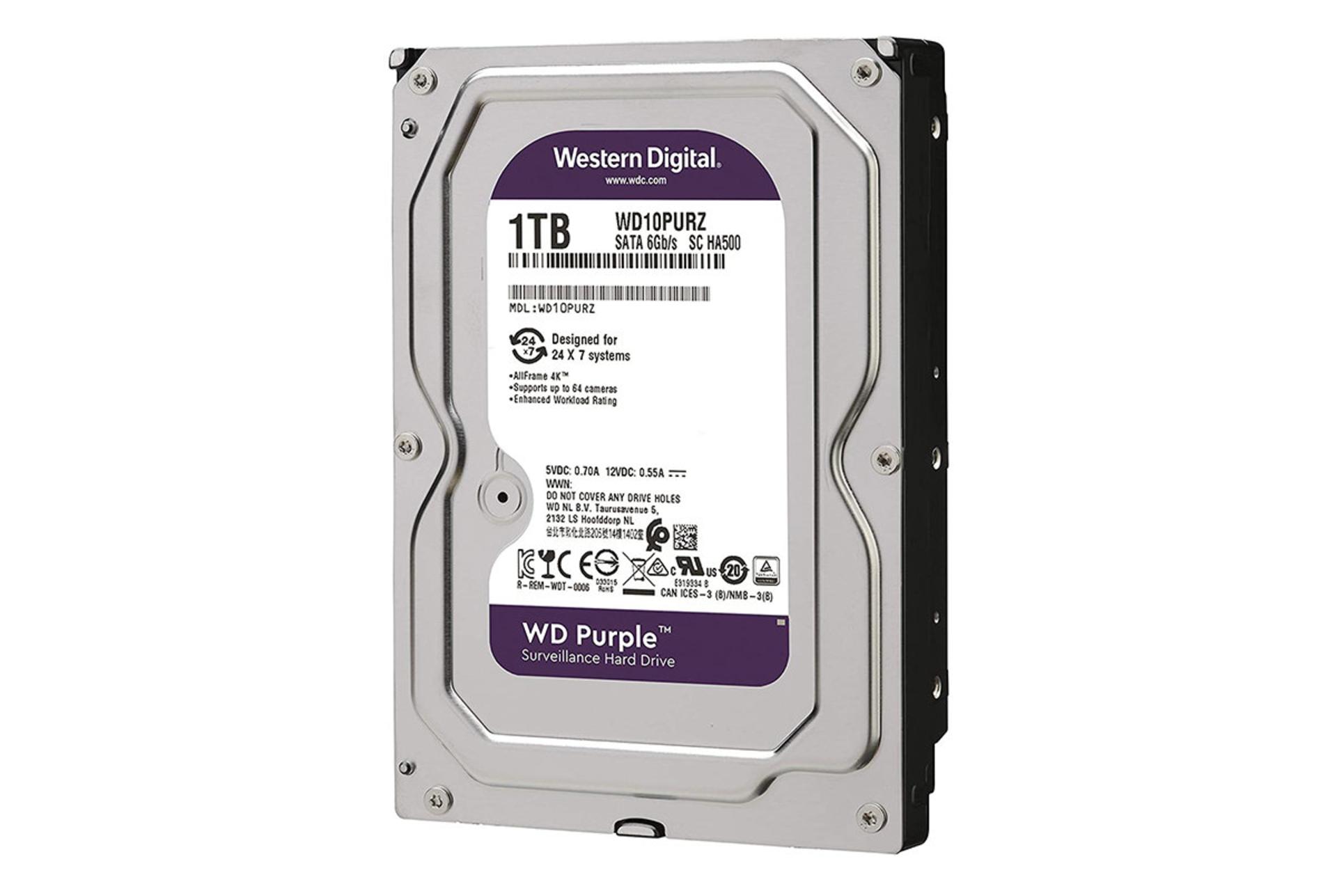 وسترن دیجیتال Purple WD10EJRX ظرفیت 1 ترابایت / Western Digital Purple WD10EJRX 1TB