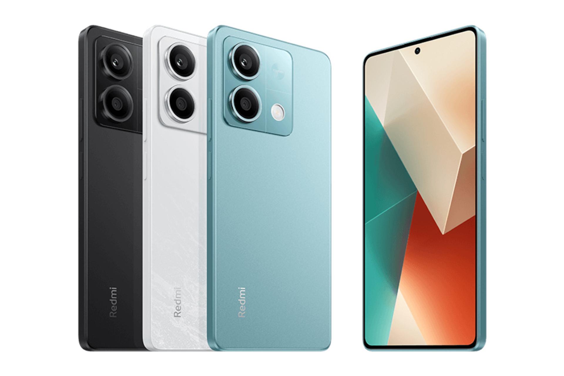 رنگ های مختلف گوشی موبایل ردمی نوت 13 شیائومی / Xiaomi Redmi Note 13