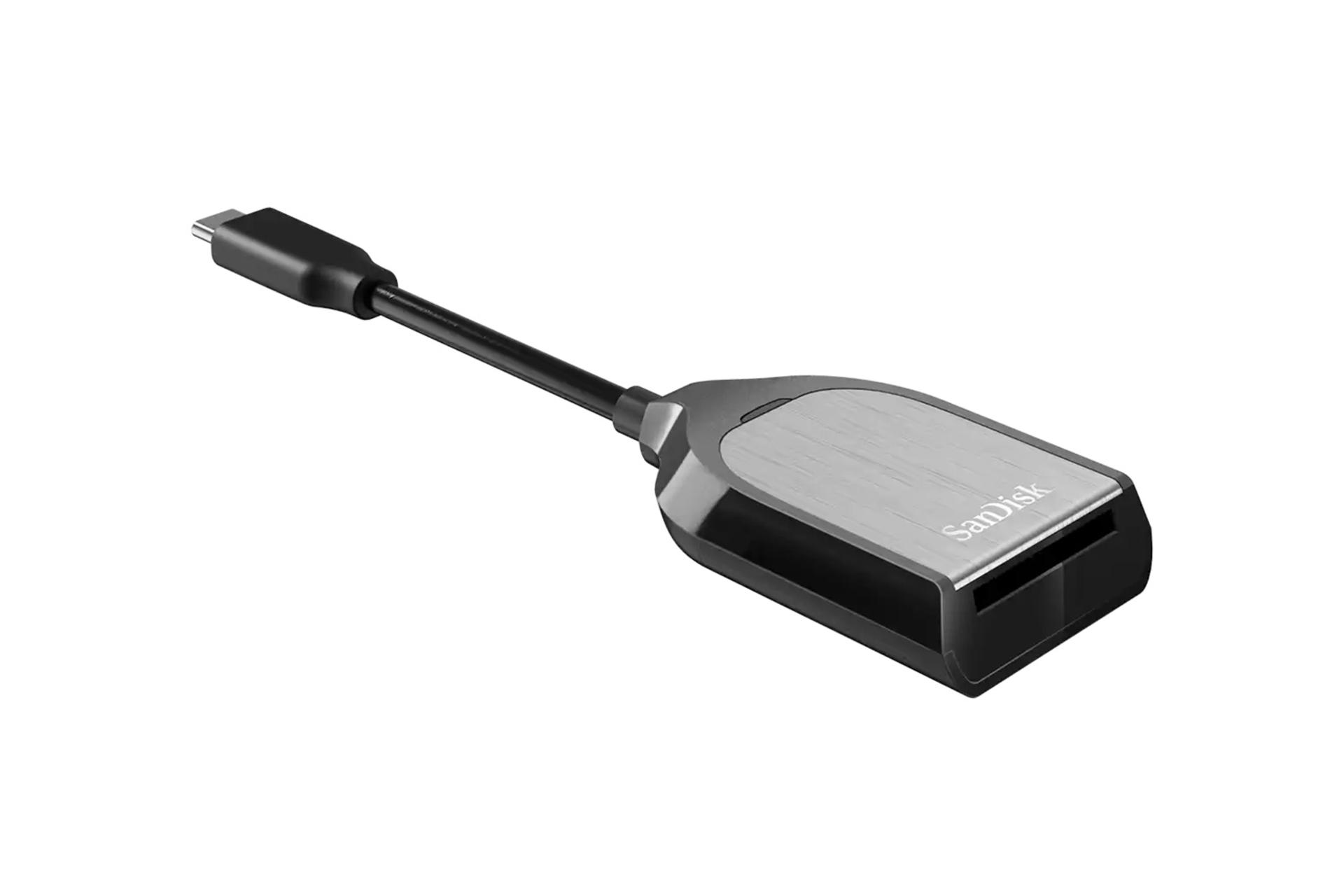 نمای کناری کارت خوان سن دیسک SanDisk PRO SD Card USB-C Reader