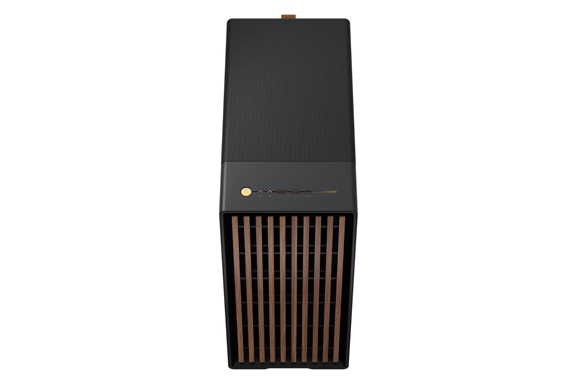 کیس کامپیوتر فرکتال Fractal North Charcoal Black TG Dark نمای بالا