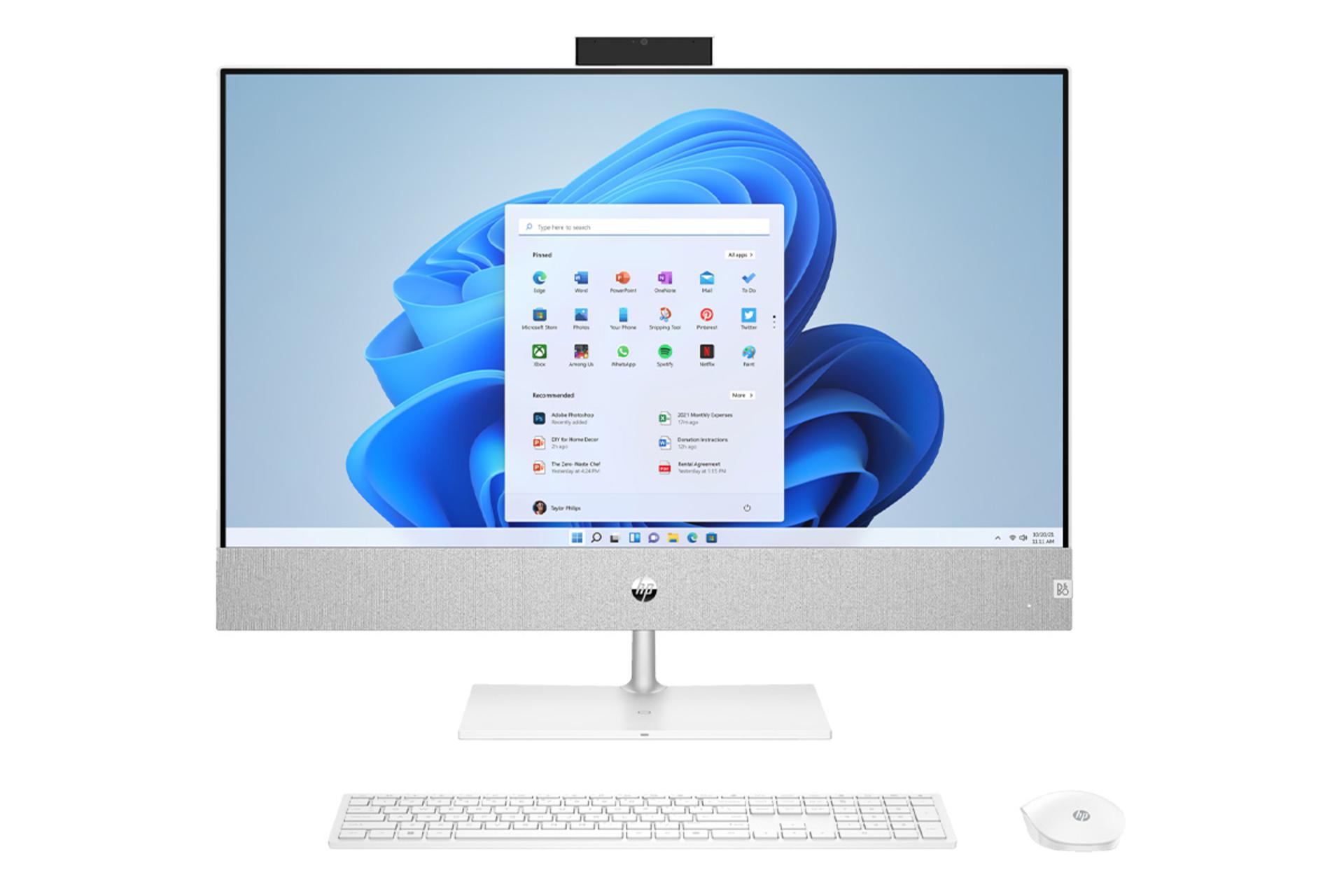 نمای روبرو کامپیوتر آل این وان All in one HP Pavilion 27 CA1066
